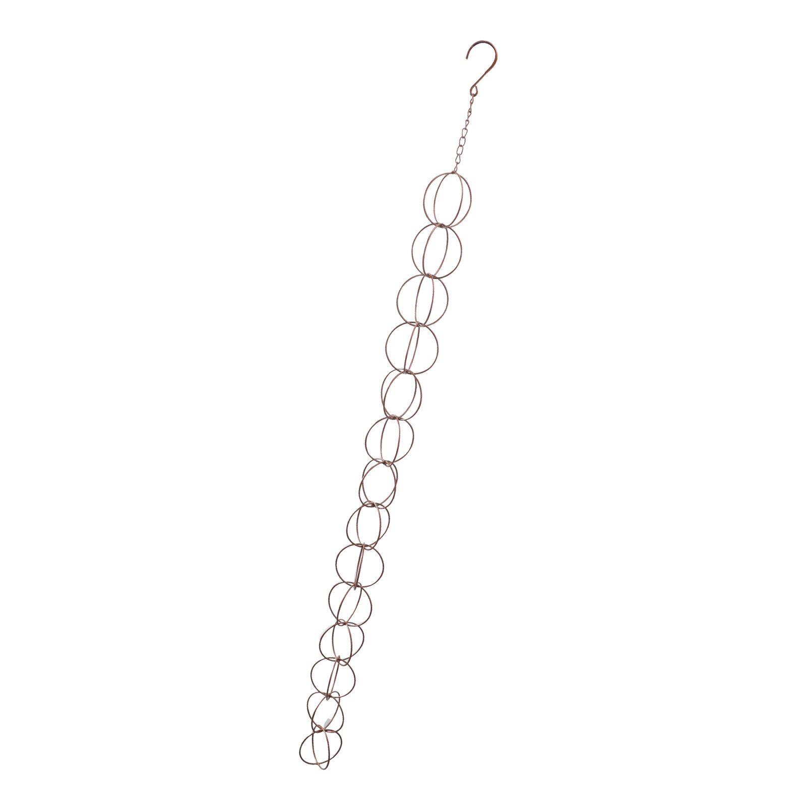 Metal Rain Chain Drainage Function Decorative Ring Wind Chime with Hook for view 10