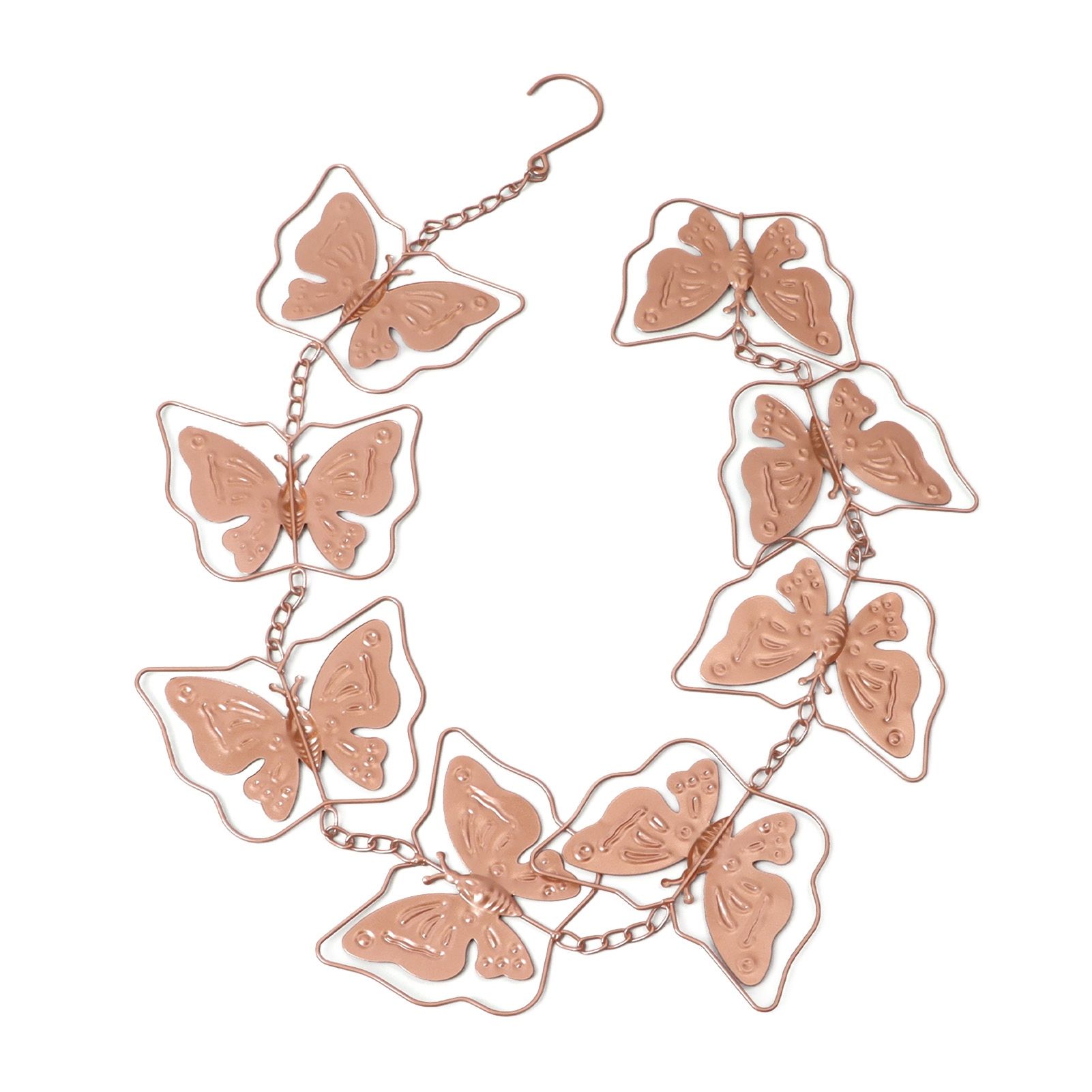 Butterfly Rain Chain Metal Outdoor Decorative Downspout Hanging Drainage Rain view 2