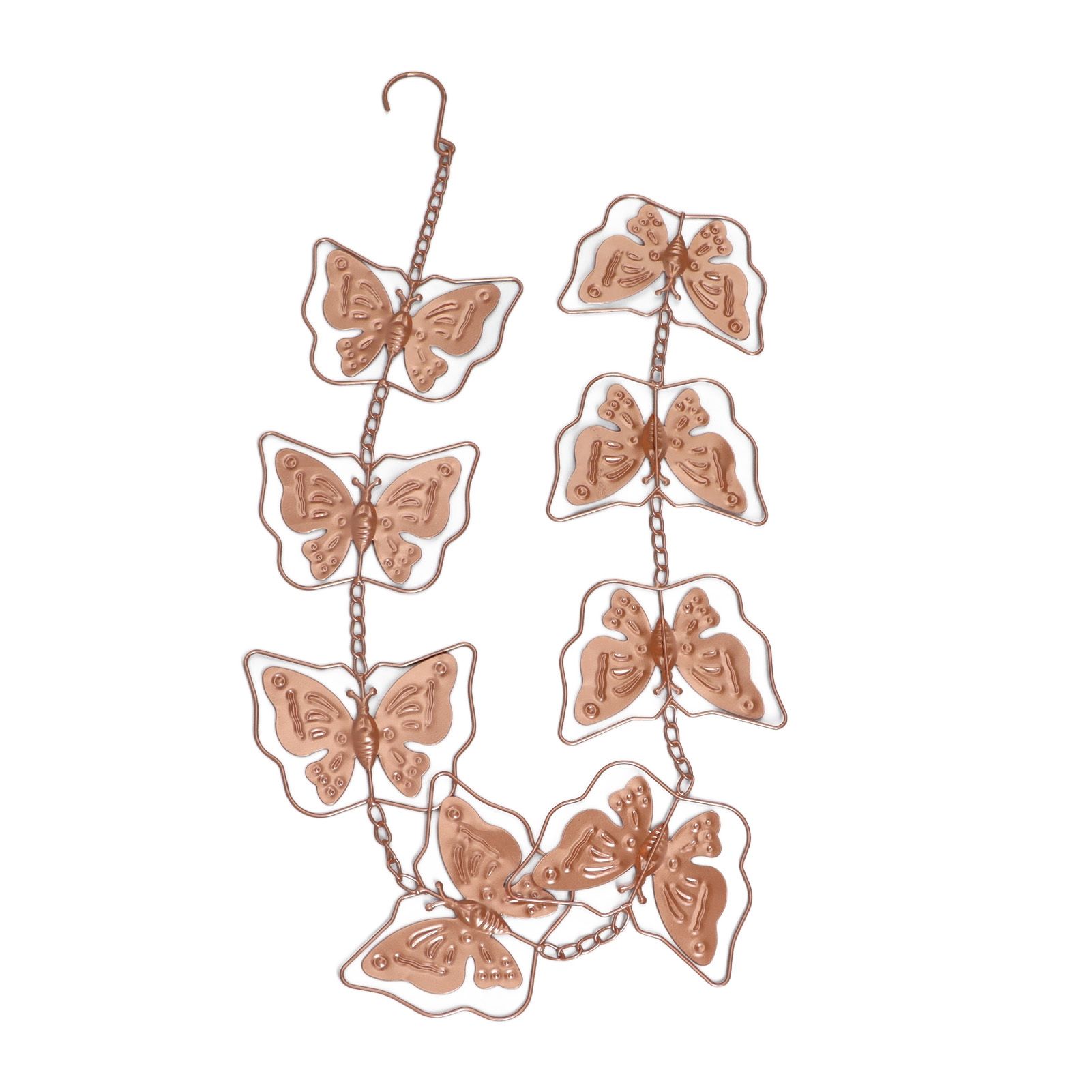 Butterfly Rain Chain Metal Outdoor Decorative Downspout Hanging Drainage Rain view 3