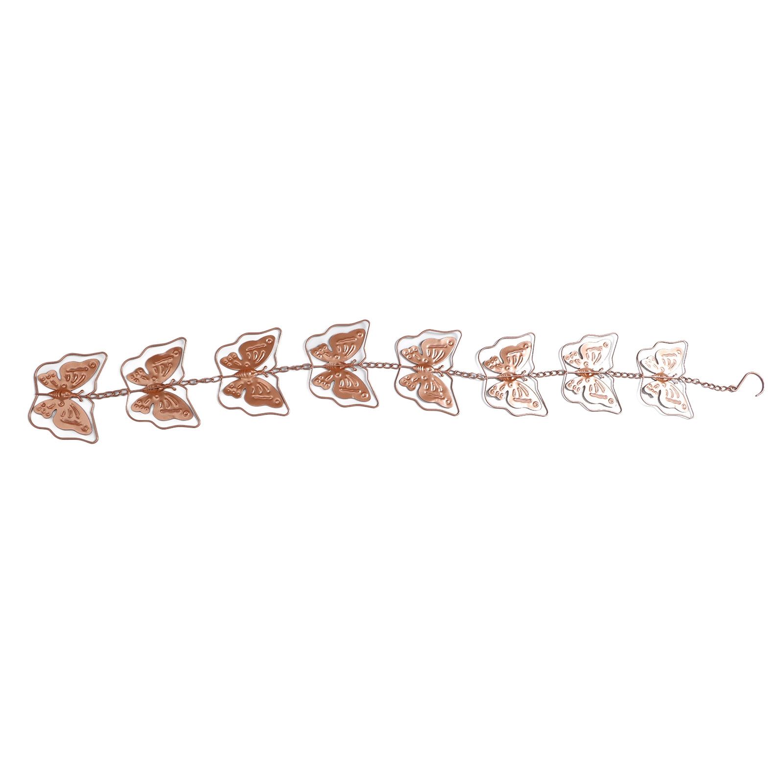 Butterfly Rain Chain Metal Outdoor Decorative Downspout Hanging Drainage Rain view 4