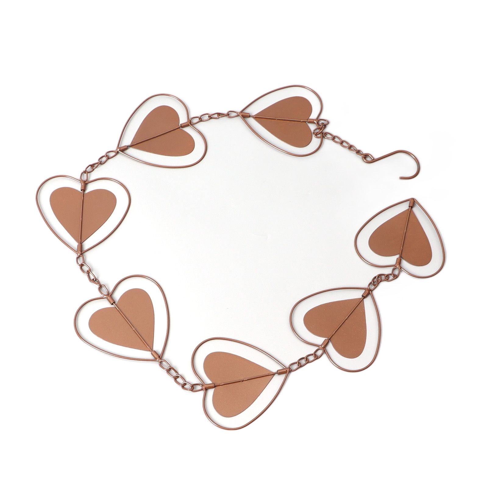 Metal Rain Chain Drainage Function Decorative Heart Shape Wind Chime with Hook view 4
