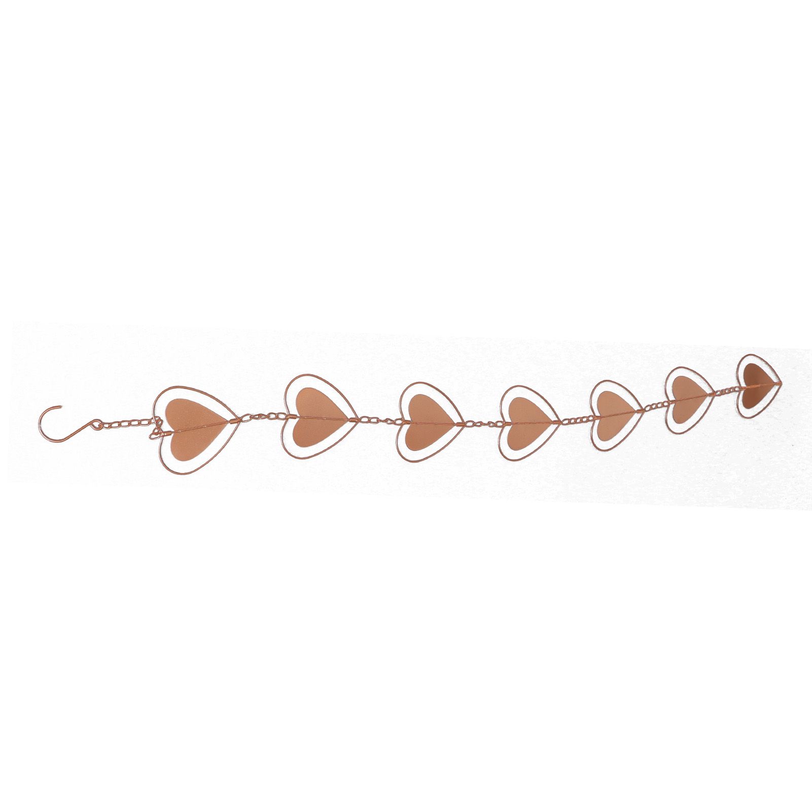 Metal Rain Chain Drainage Function Decorative Heart Shape Wind Chime with Hook view 7