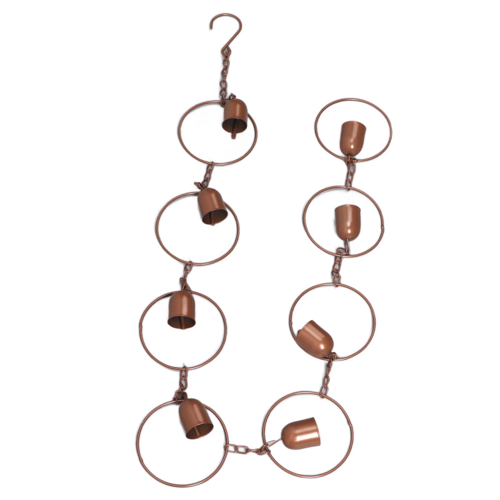 Hanging Rain Chime Metal Beautiful Sound Decorative Bell Shaped Rain Chain for view 4