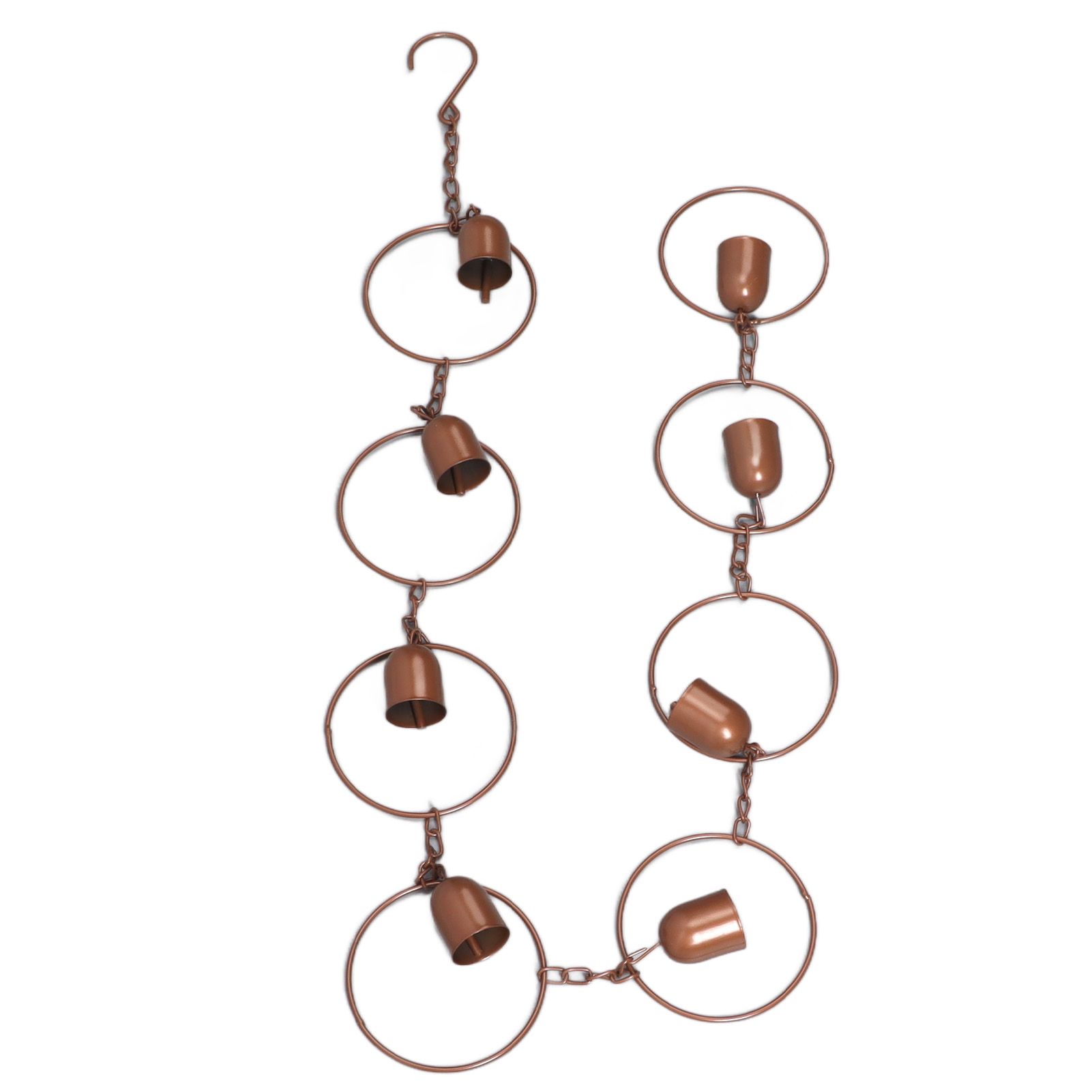 Hanging Rain Chime Metal Beautiful Sound Decorative Bell Shaped Rain Chain for view 7