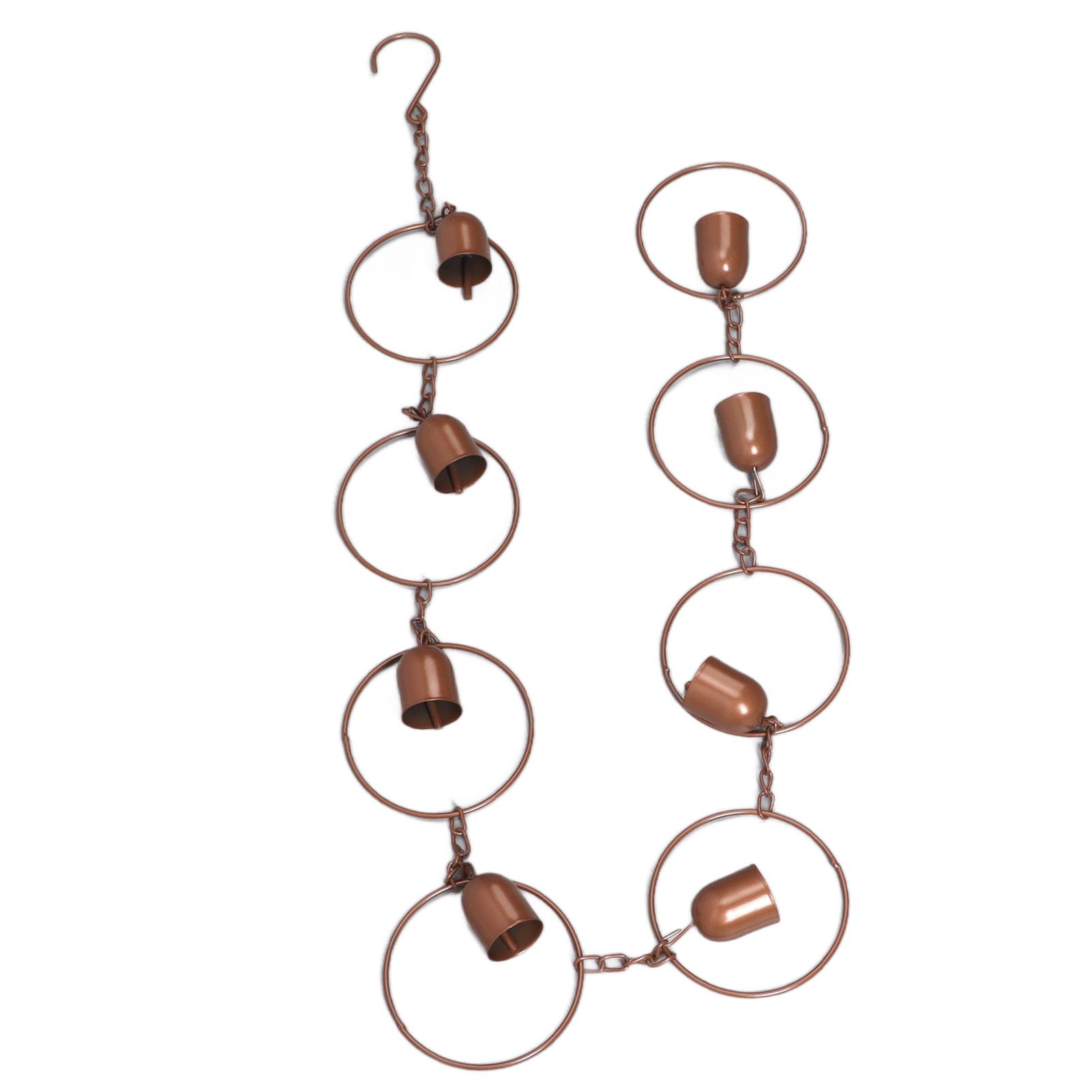 Hanging Rain Chime Metal Beautiful Sound Decorative Bell Shaped Rain Chain for view 10