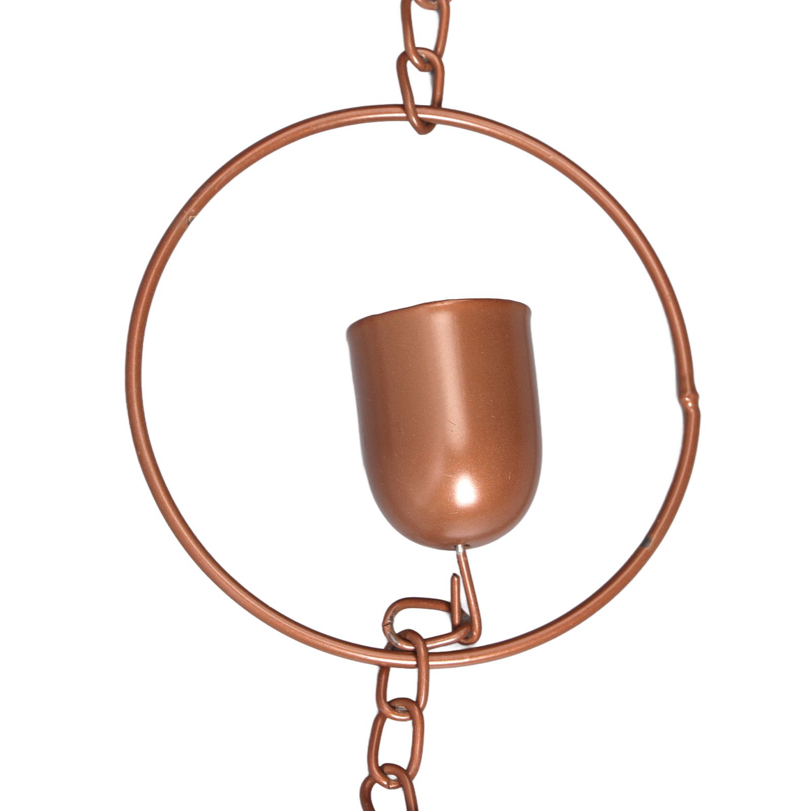 Hanging Rain Chime Metal Beautiful Sound Decorative Bell Shaped Rain Chain for view 14