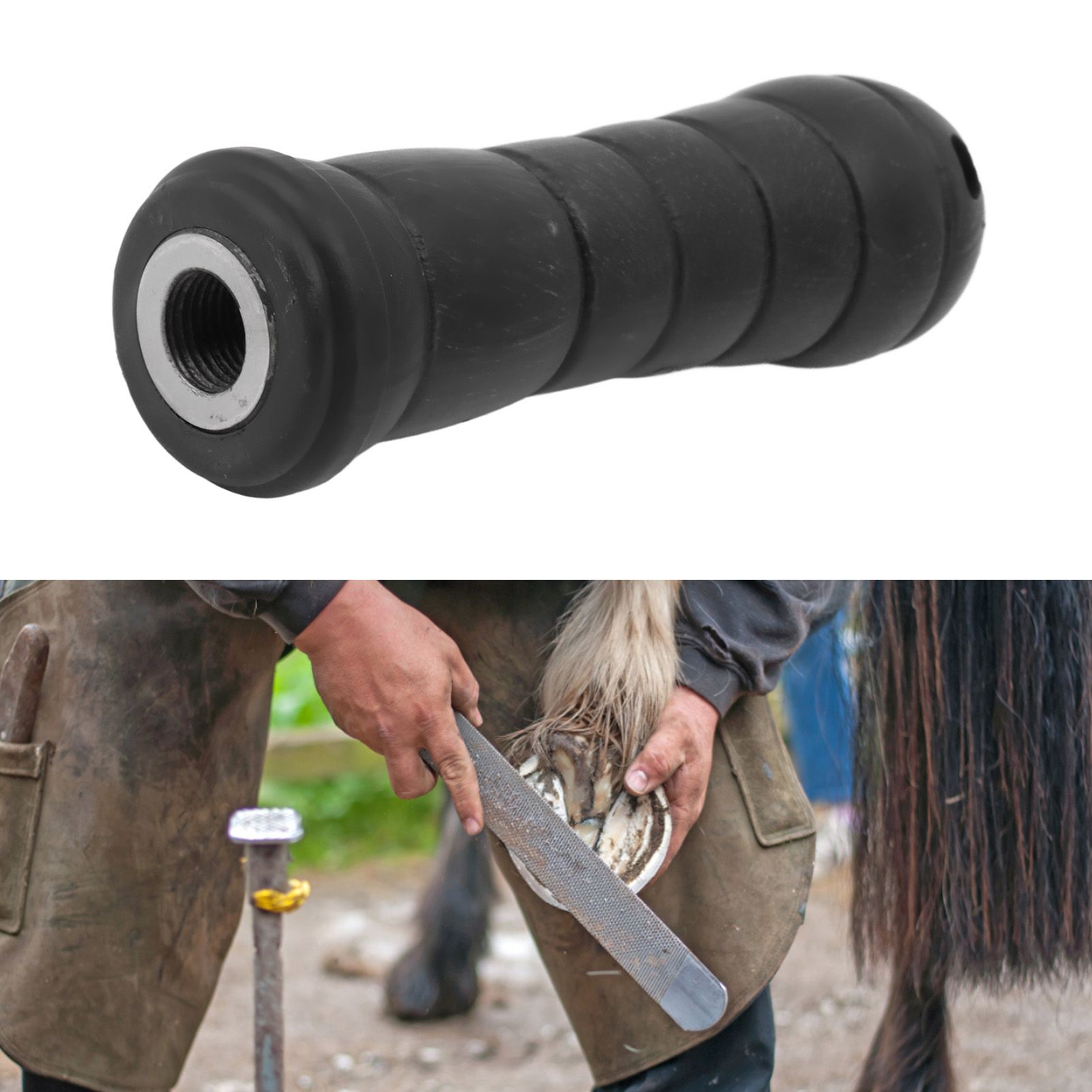 Hoof Rasp G1/4 Female Thread Reusable Horseshoe Farrier File Tool with Handle view 12