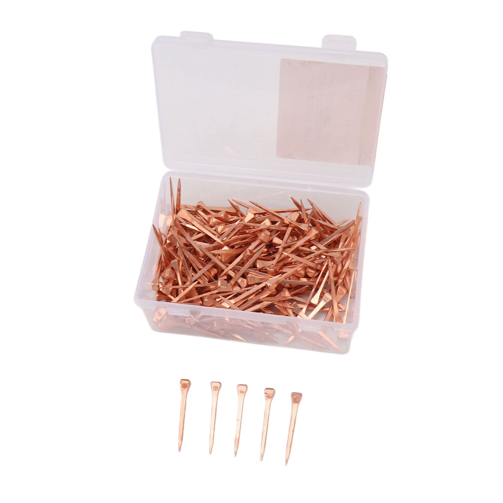 250Pcs Horseshoe Nails Copper Plated Rustproof Equestrian Riding Equipment Pet view 2