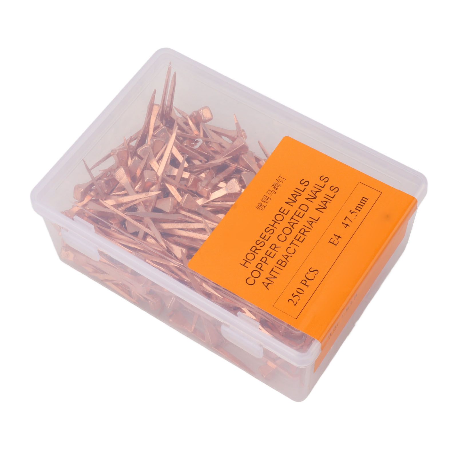 250Pcs Horseshoe Nails Copper Plated Rustproof Equestrian Riding Equipment Pet view 5