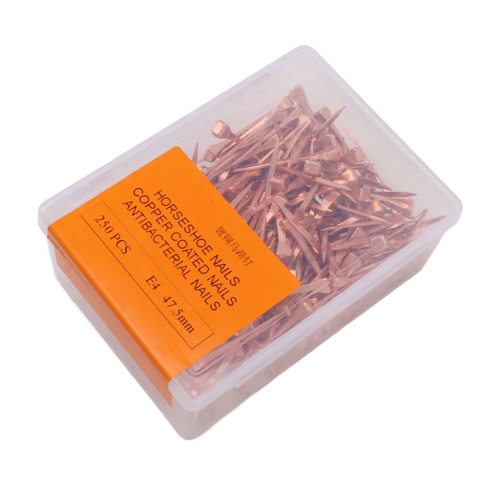 250Pcs Horseshoe Nails Copper Plated Rustproof Equestrian Riding Equipment Pet view 6