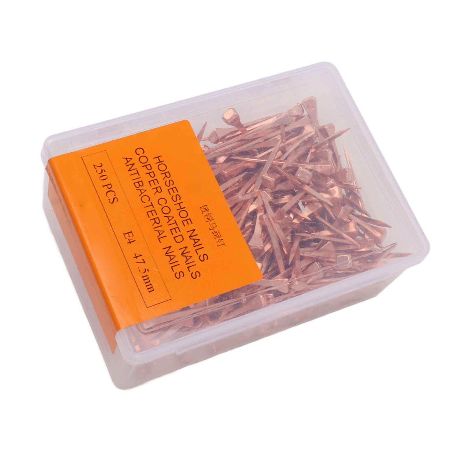 250Pcs Horseshoe Nails Copper Plated Rustproof Equestrian Riding Equipment Pet view 8