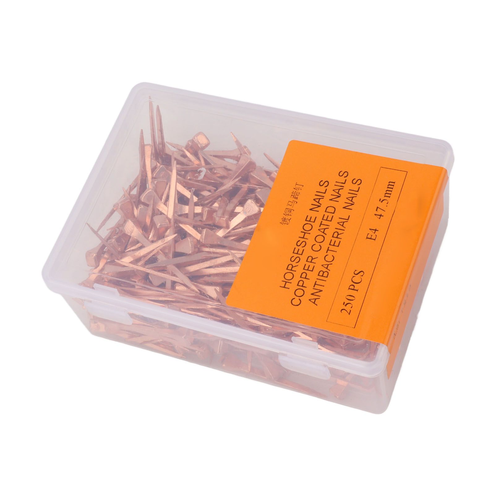 250Pcs Horseshoe Nails Copper Plated Rustproof Equestrian Riding Equipment Pet view 9