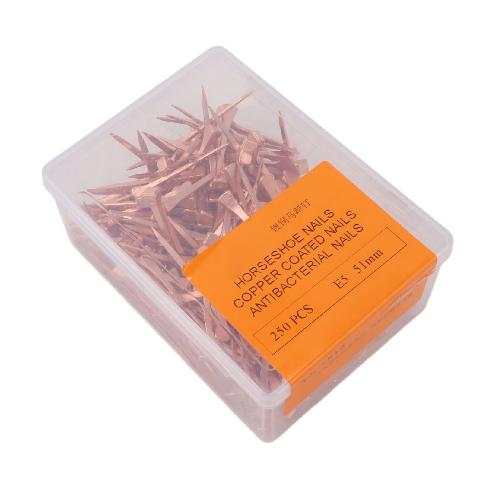 250Pcs Horseshoe Nails Copper Plated Rustproof Equestrian Riding Equipment Pet view 3