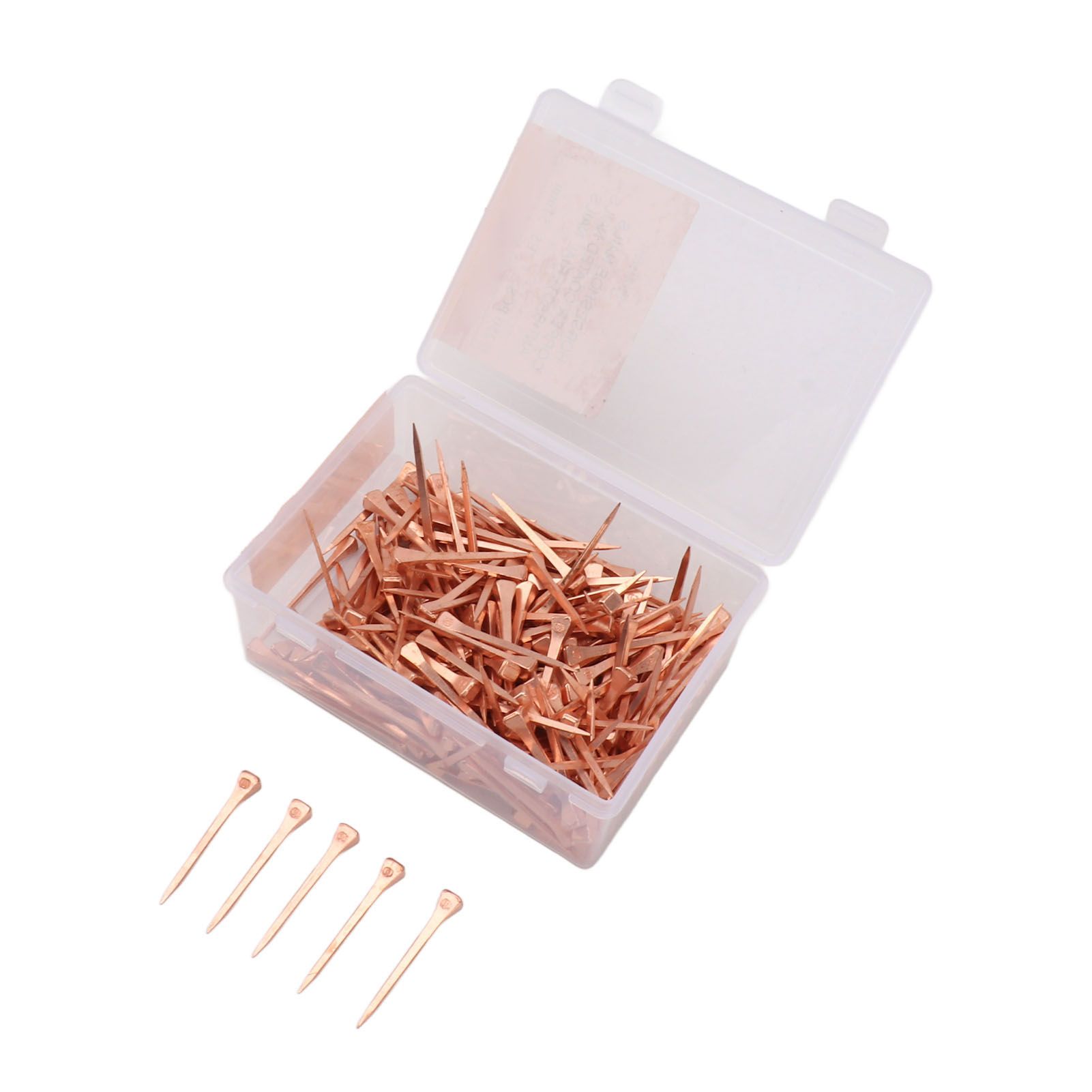 250Pcs Horseshoe Nails Copper Plated Rustproof Equestrian Riding Equipment Pet view 4