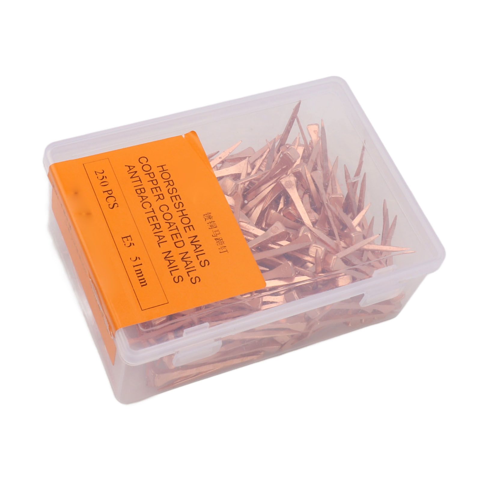250Pcs Horseshoe Nails Copper Plated Rustproof Equestrian Riding Equipment Pet view 9
