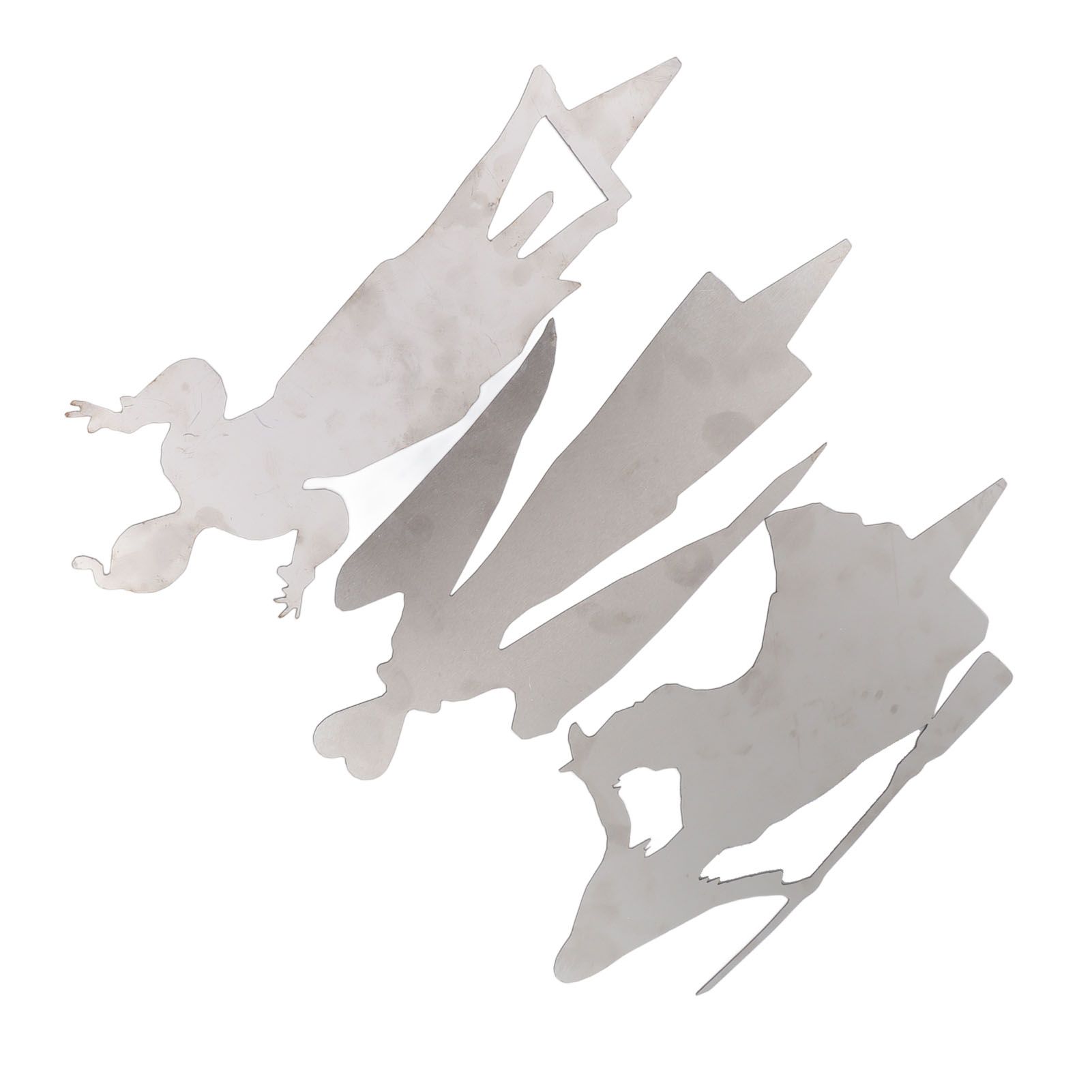 3Pcs Halloween Silhouette Yard Signs Iron Metal Witch Halloween Decorations view 4