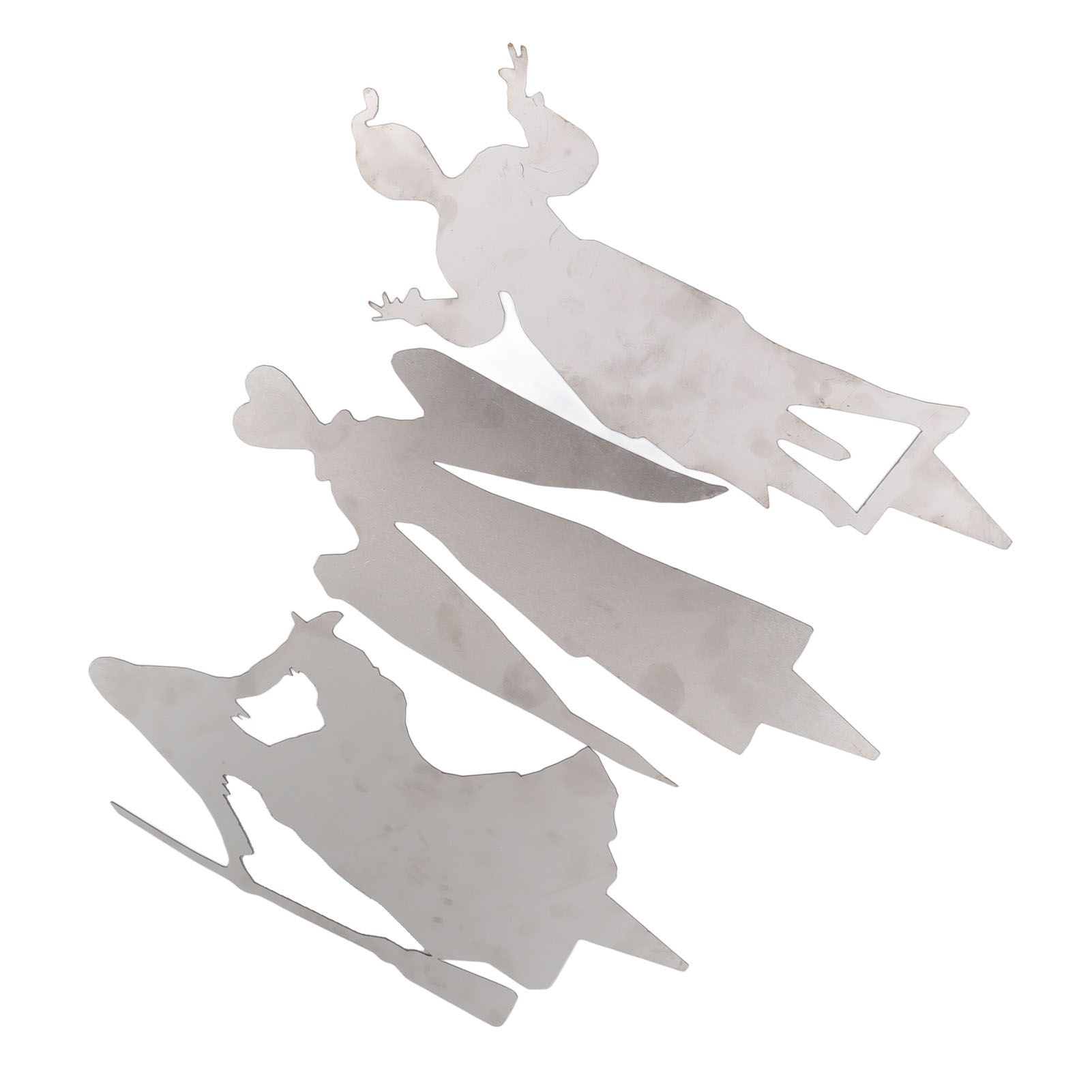 3Pcs Halloween Silhouette Yard Signs Iron Metal Witch Halloween Decorations view 5