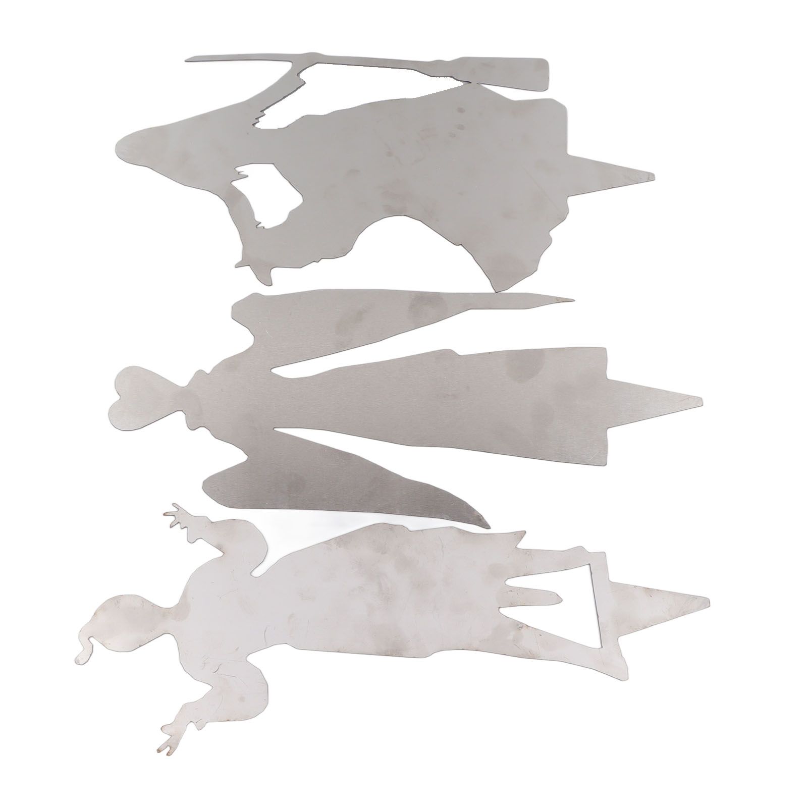 3Pcs Halloween Silhouette Yard Signs Iron Metal Witch Halloween Decorations view 7