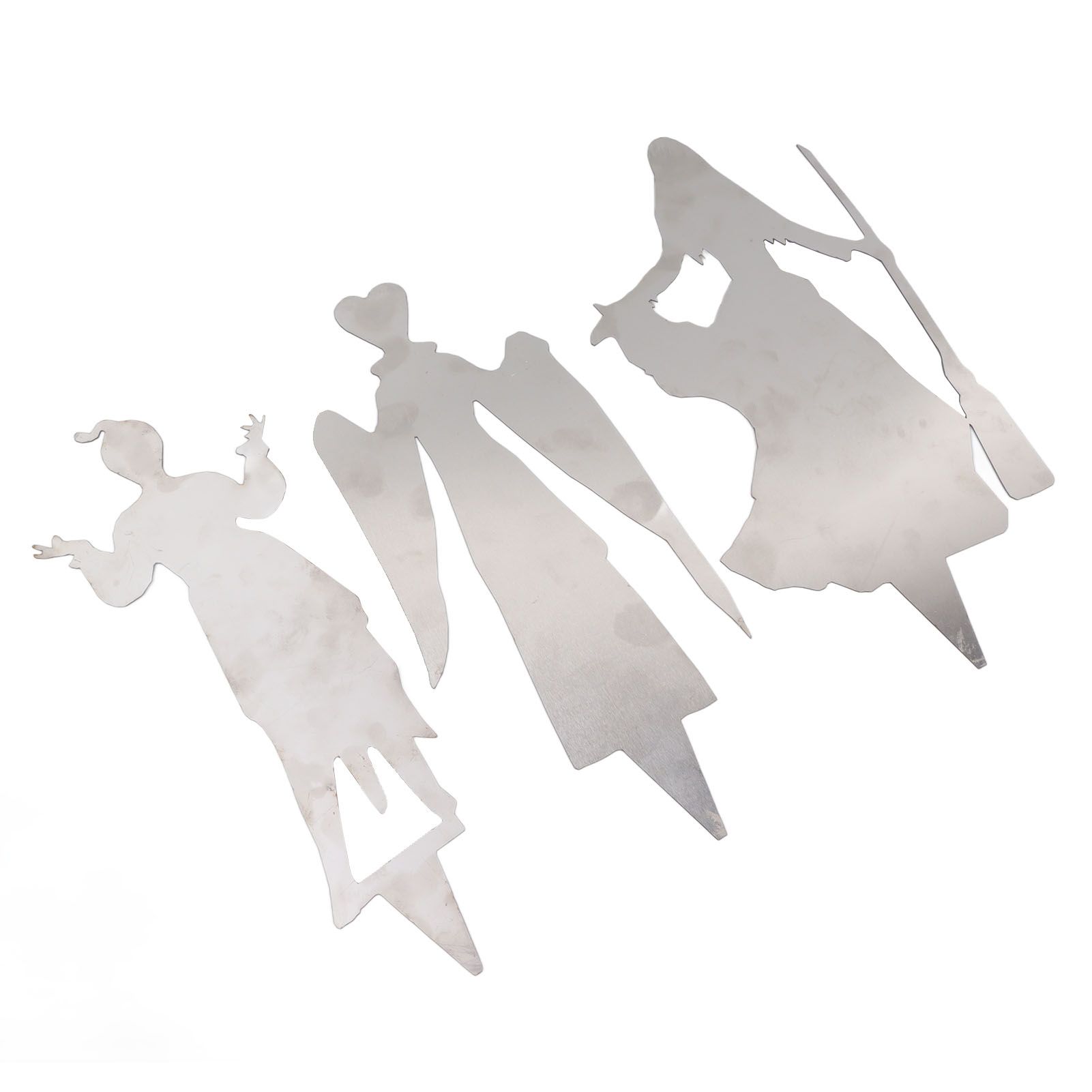 3Pcs Halloween Silhouette Yard Signs Iron Metal Witch Halloween Decorations view 10