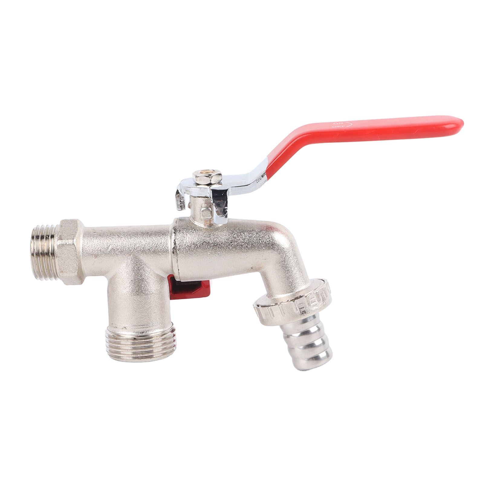 Double Valve Faucet Washing Machine Hose Valve Zinc Alloy Electroplate 1 in 2 view 9
