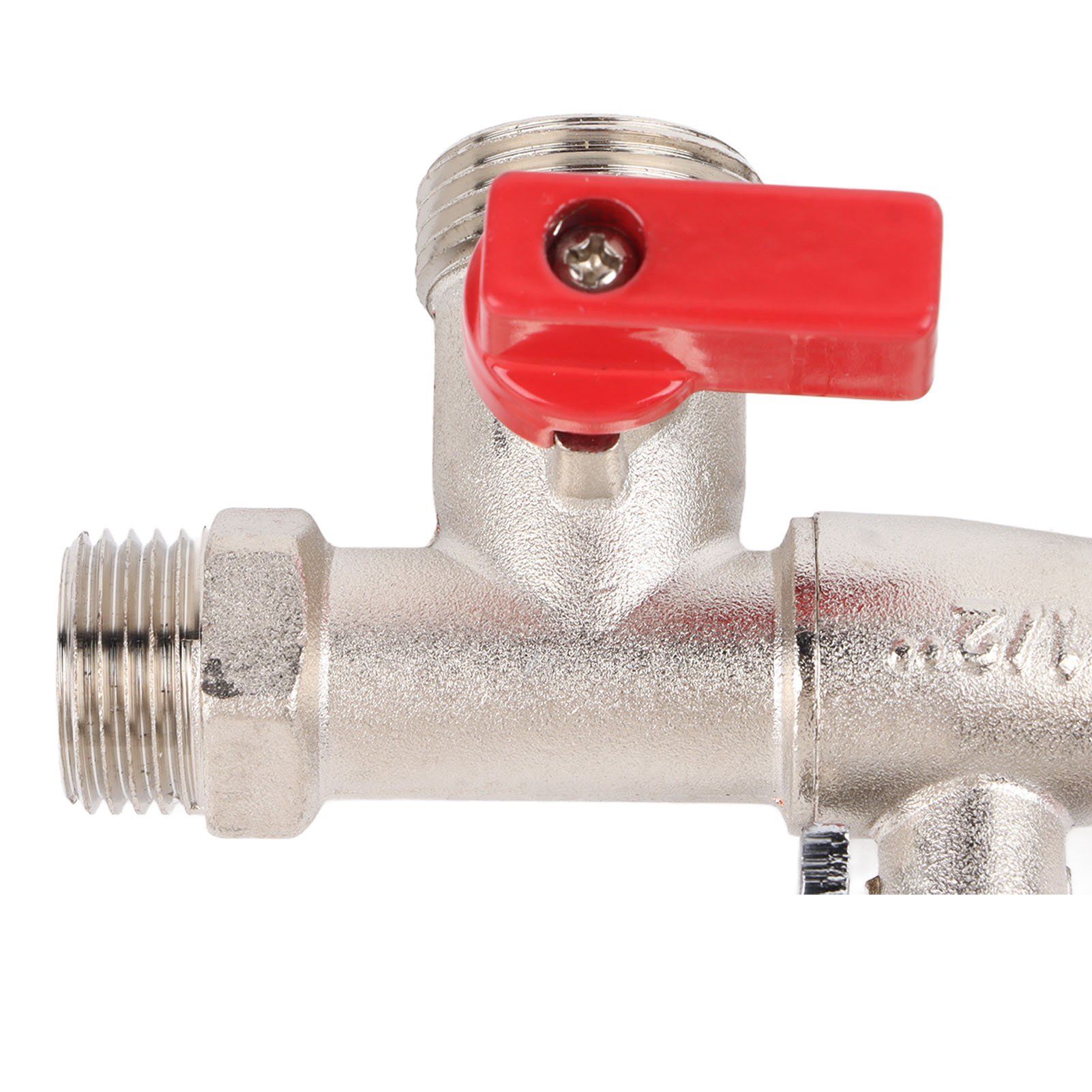 Double Valve Faucet Washing Machine Hose Valve Zinc Alloy Electroplate 1 in 2 view 15