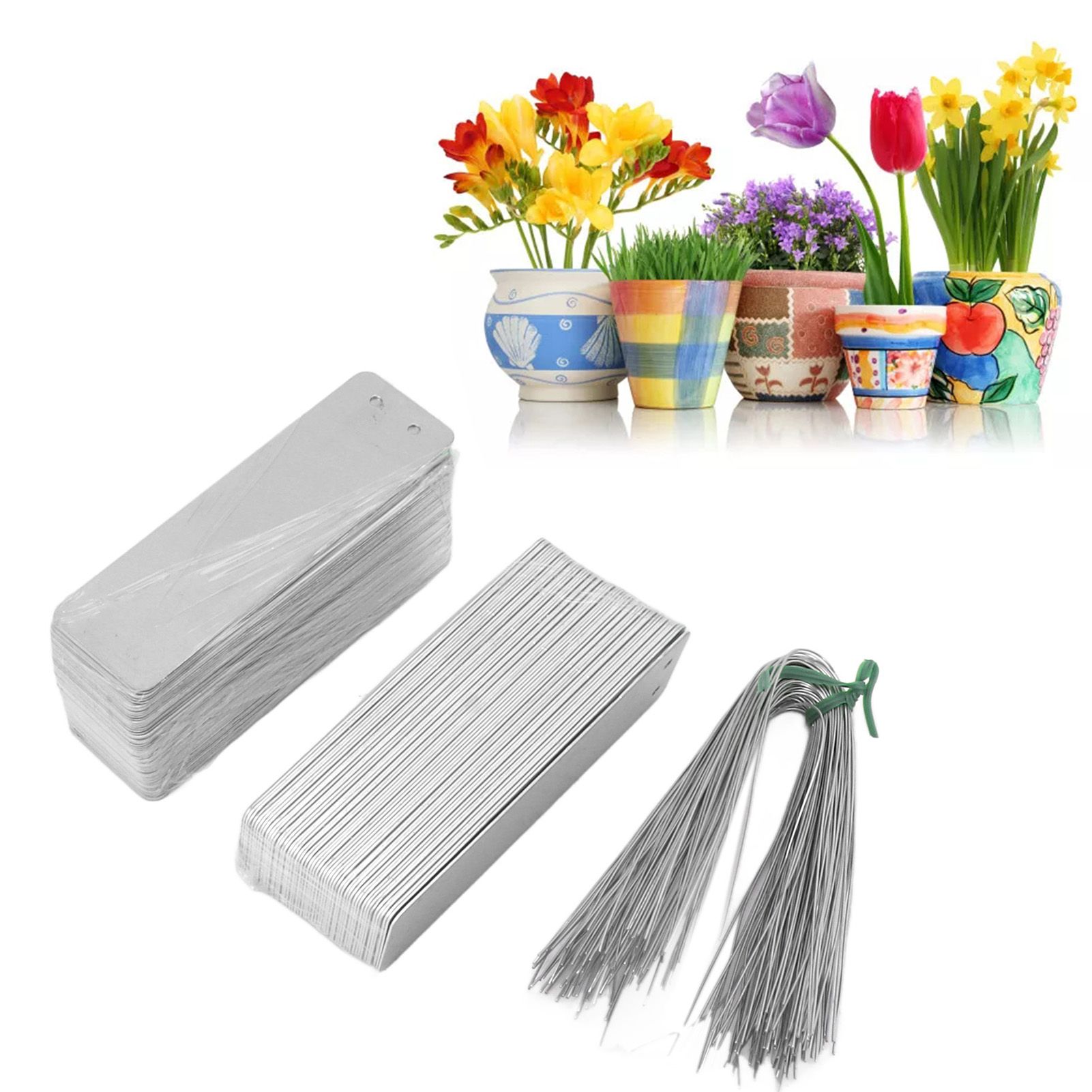100pcs Double Sided Write On Metal Labels for Outdoor Gardening High view 11