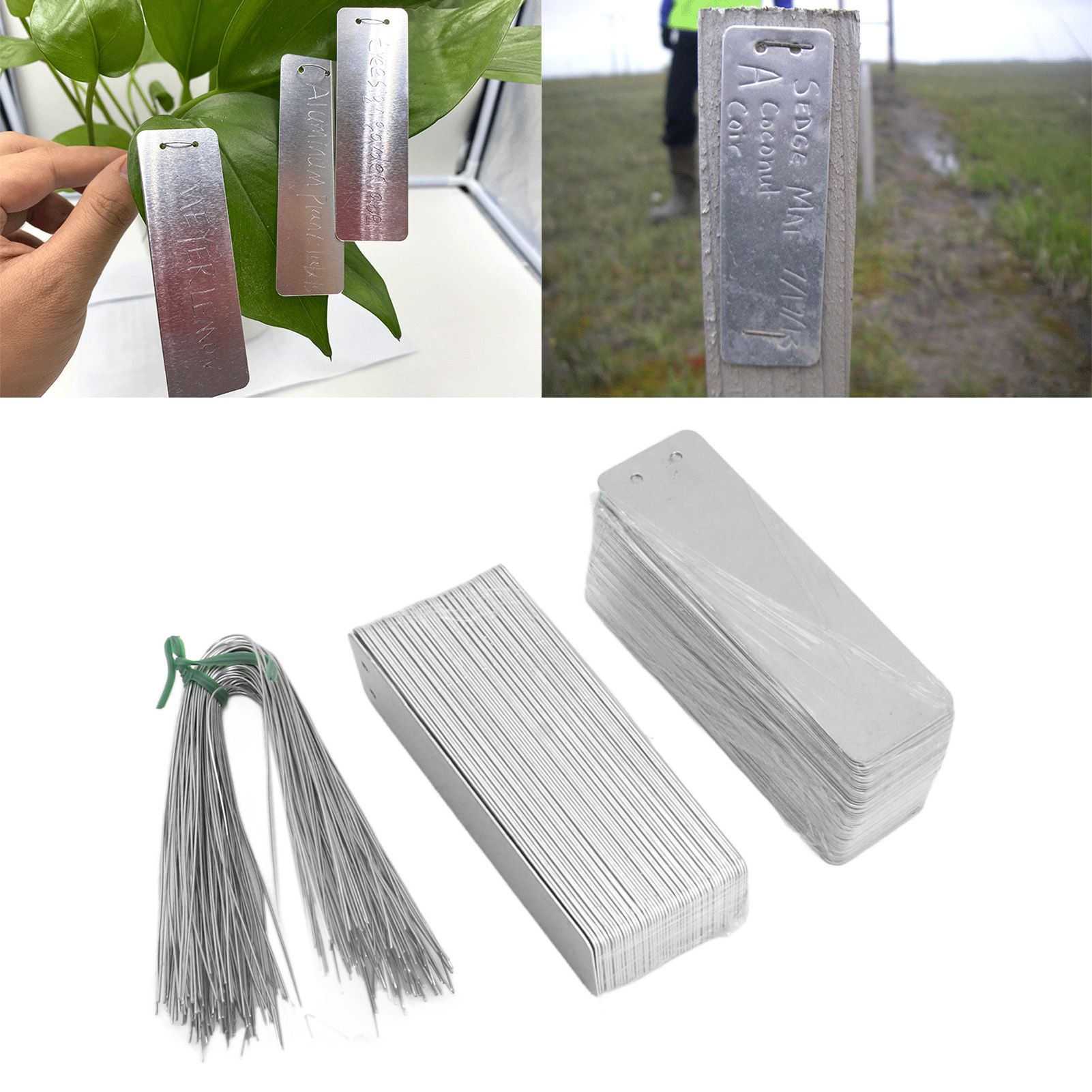 100pcs Double Sided Write On Metal Labels for Outdoor Gardening High view 12