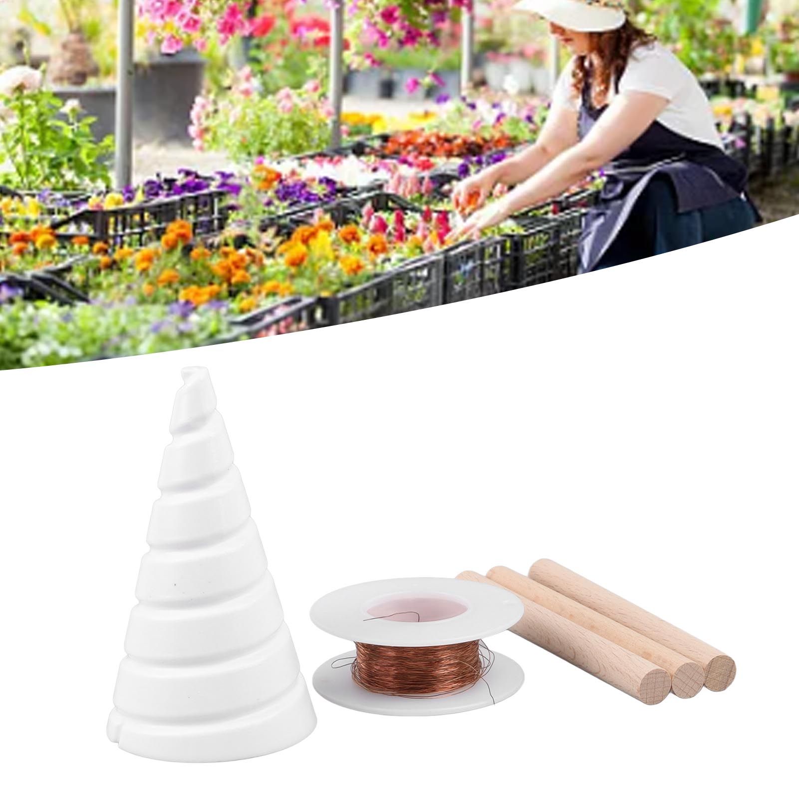 Electro Culture Gardening Copper Wire Stakes Fibonacci Coil Winding Jig for view 11
