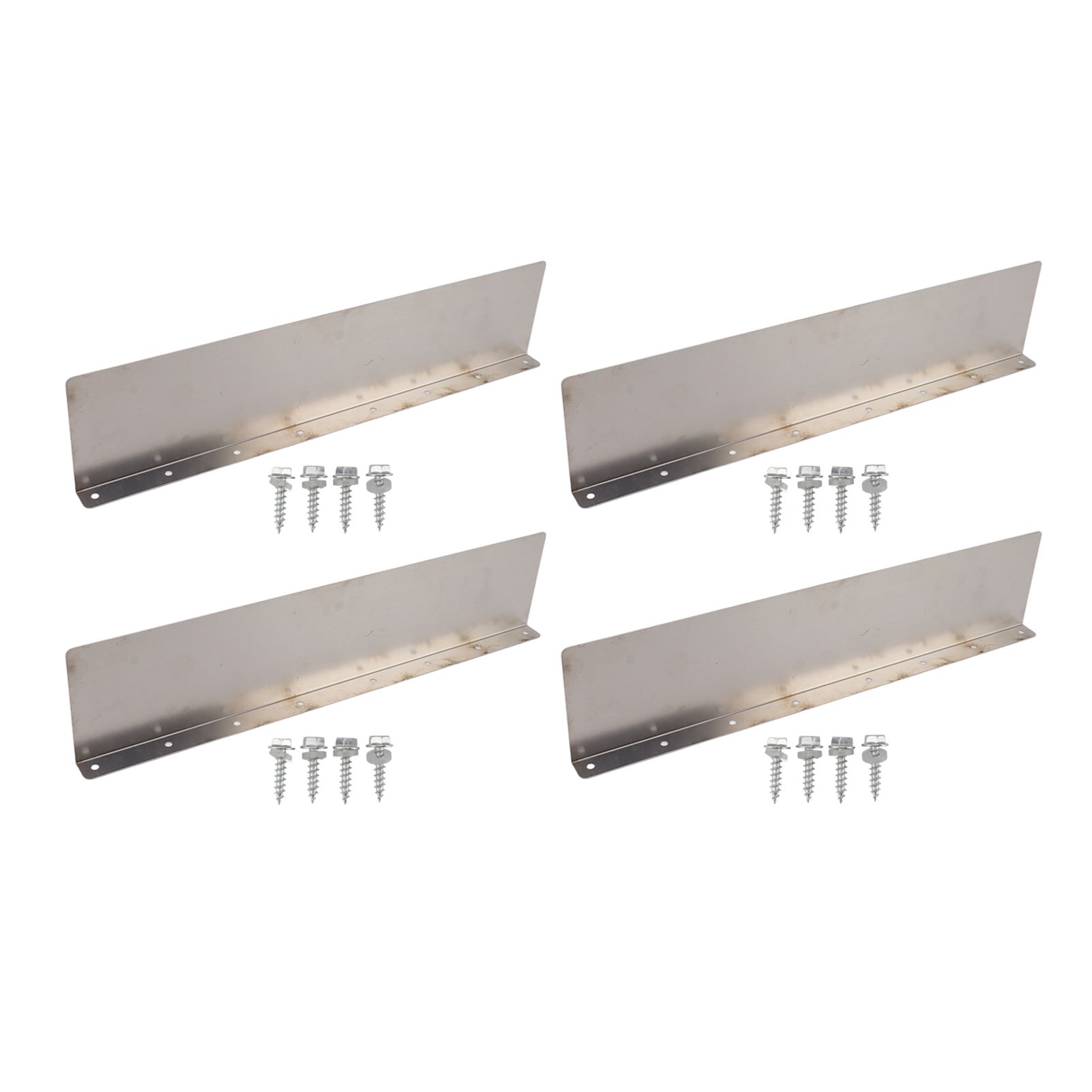 4 Pack Rainwater Valley Gutter Aluminium Rainwater Diverter Splashing Guard