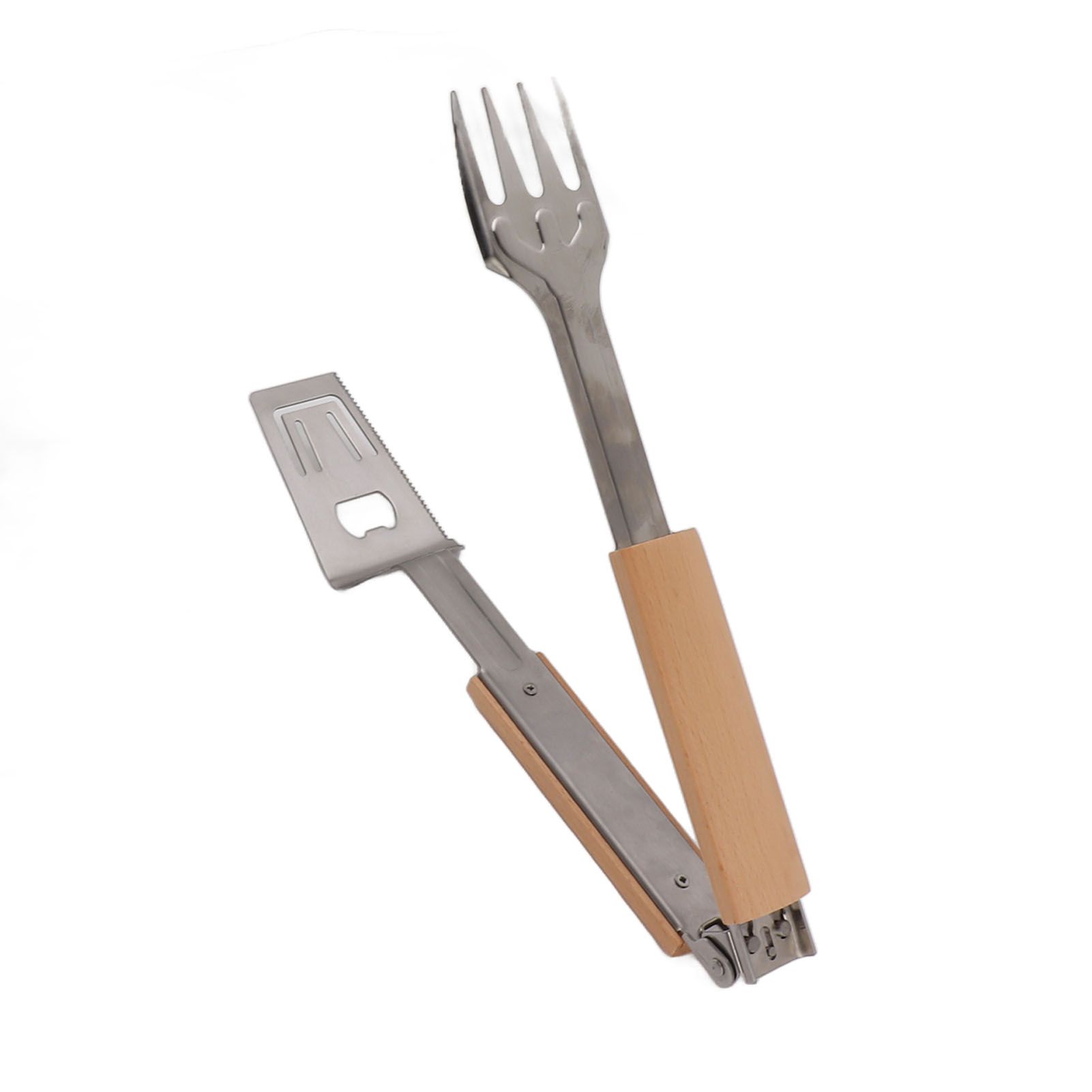 Grill Spatula Fork Tongs Durable Stainless Steel Food Tongs Multifunctional view 3