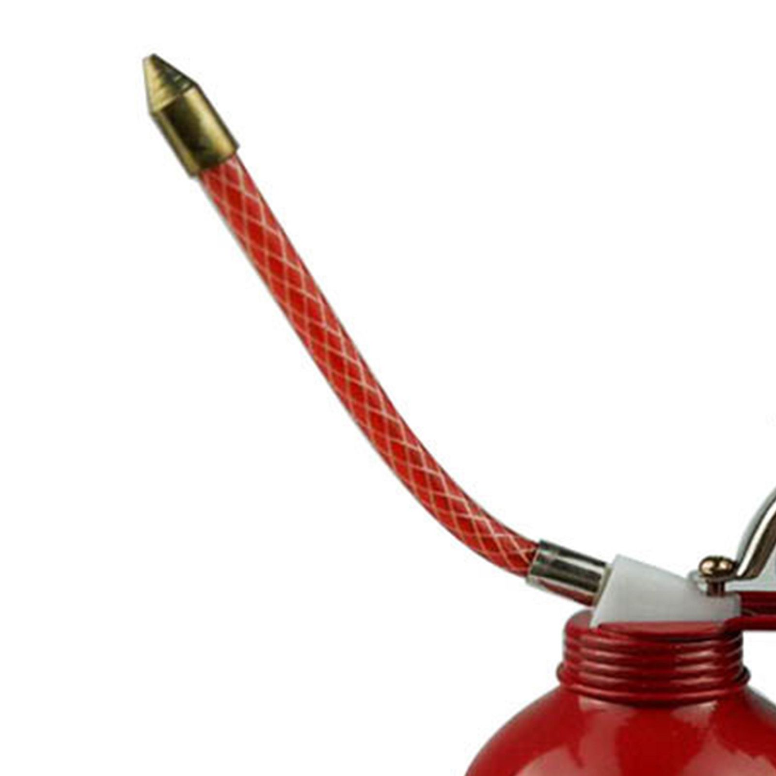 Manual Oiler Can Iron Red Lever Style Lubrication Oiling Can Flexible Hose Oil view 7