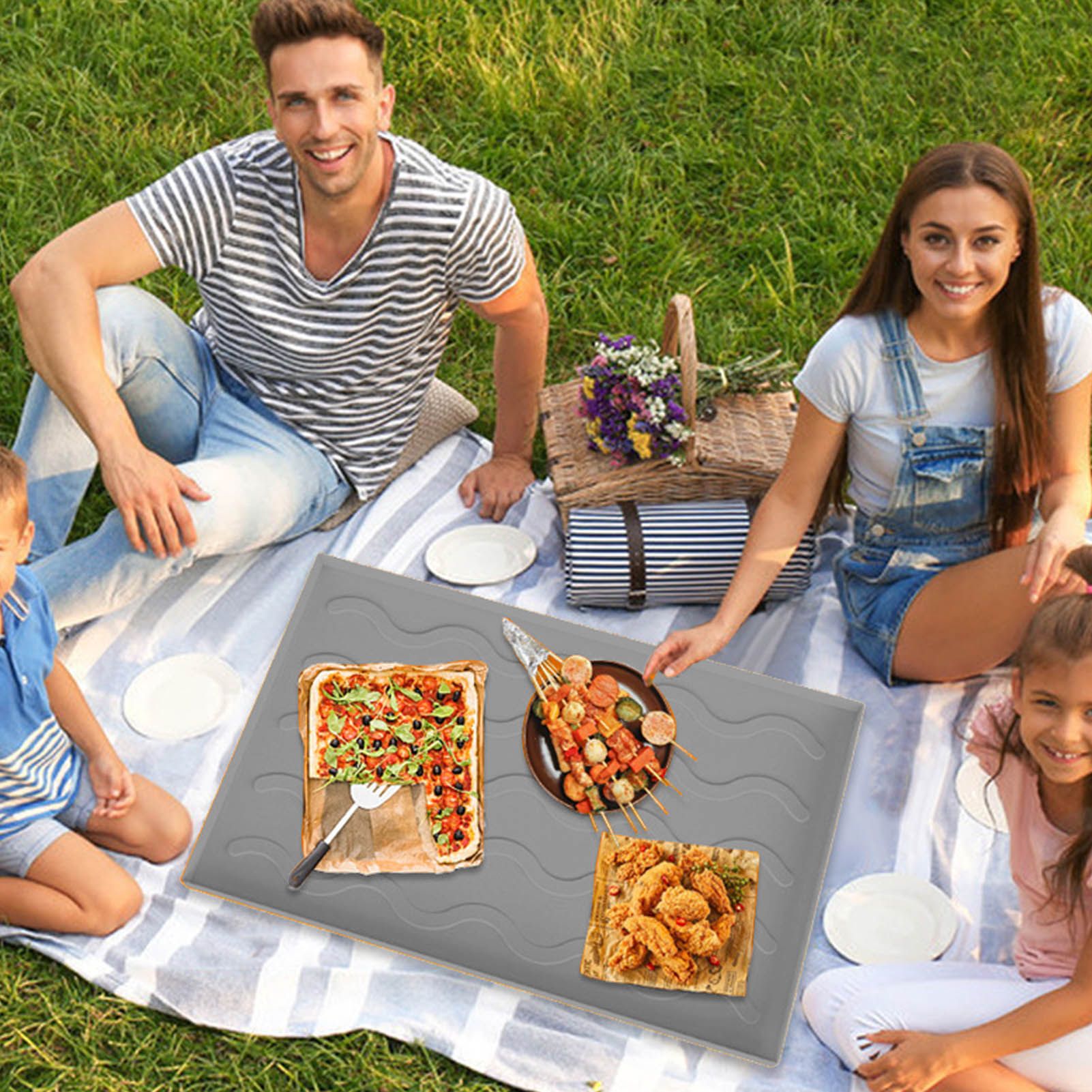 Grill Mat Silicone Blackstone Griddle Top Cover Anti Sticky Grill Protective view 12