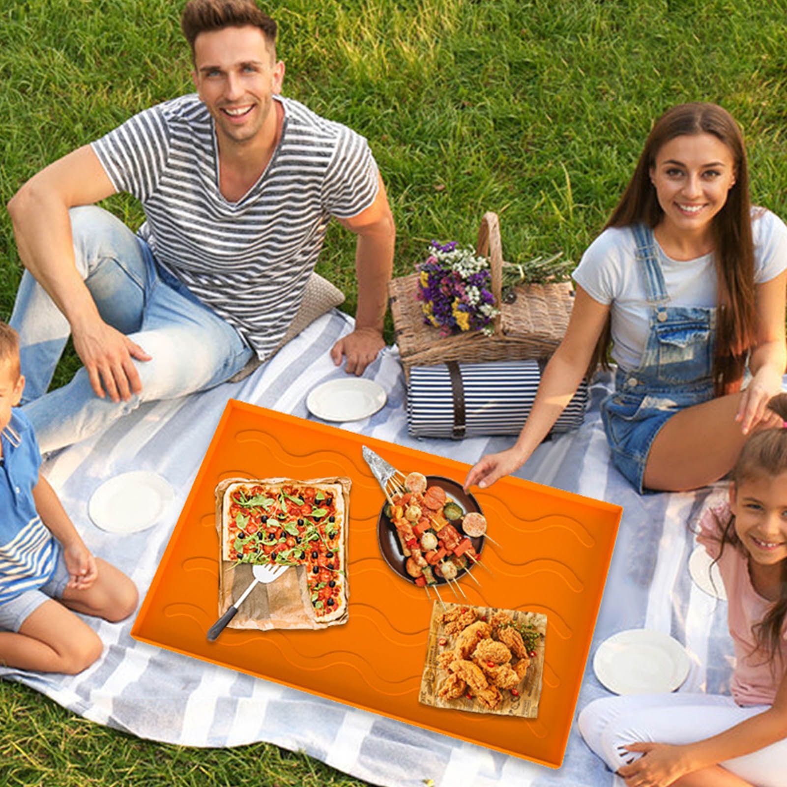 Grill Mat Silicone Blackstone Griddle Top Cover Anti Sticky Grill Protective view 12
