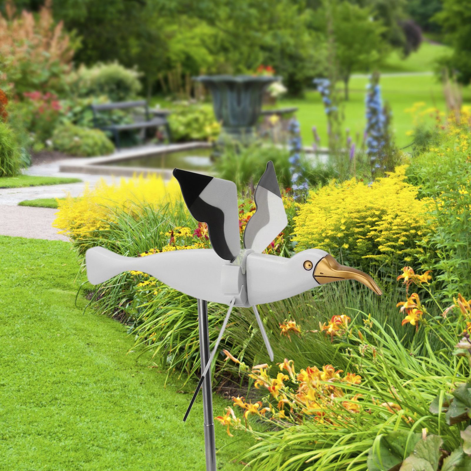 Flying Seagul Windmill Garden Spinner Lawn Ornament Wind Mill Whirligig Asuka view 12