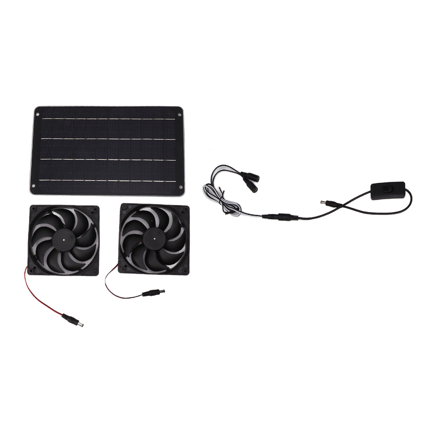 20W Solar Powered Dual Fan 12V Efficient Energy Saving Solar Panel Fan Kit view 7