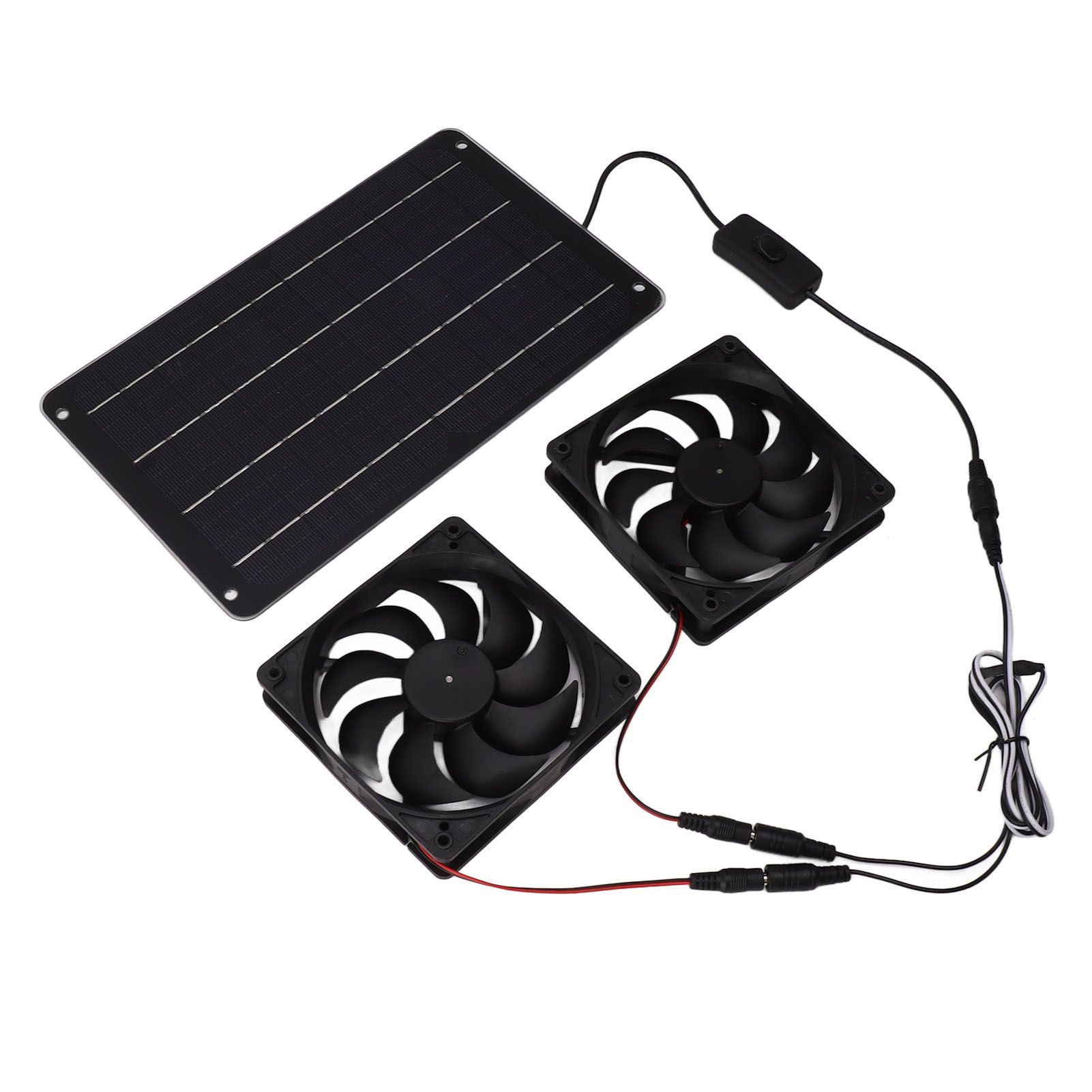 20W Solar Powered Dual Fan 12V Efficient Energy Saving Solar Panel Fan Kit view 8