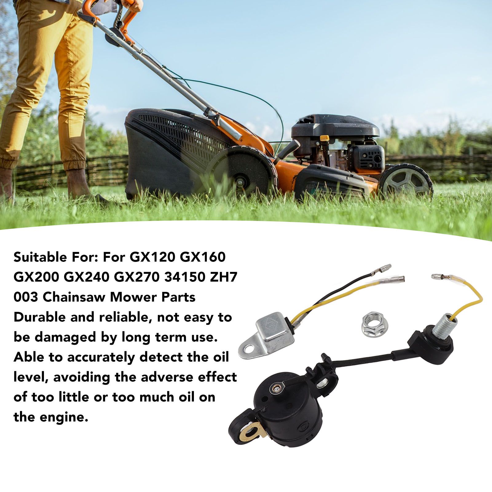 Oil Level Sensor Switch Accurate Measurement Low Oil Alert Sensor for GX120 view 13