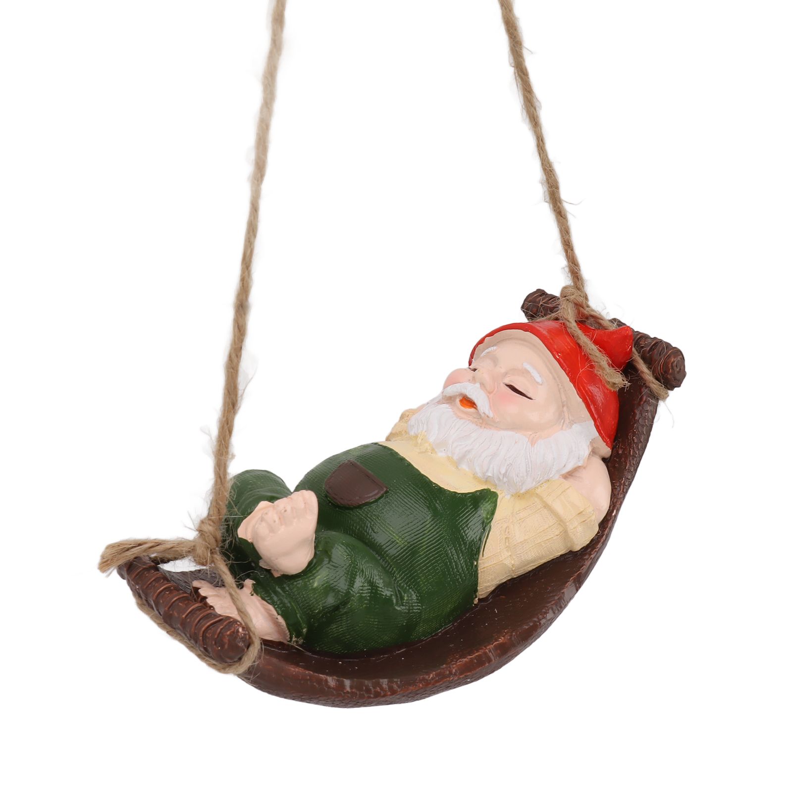 Dwarf Swing Sculpture Ornaments Resin and Twine Lovely 7.5in Resin Dwarf Swing view 10