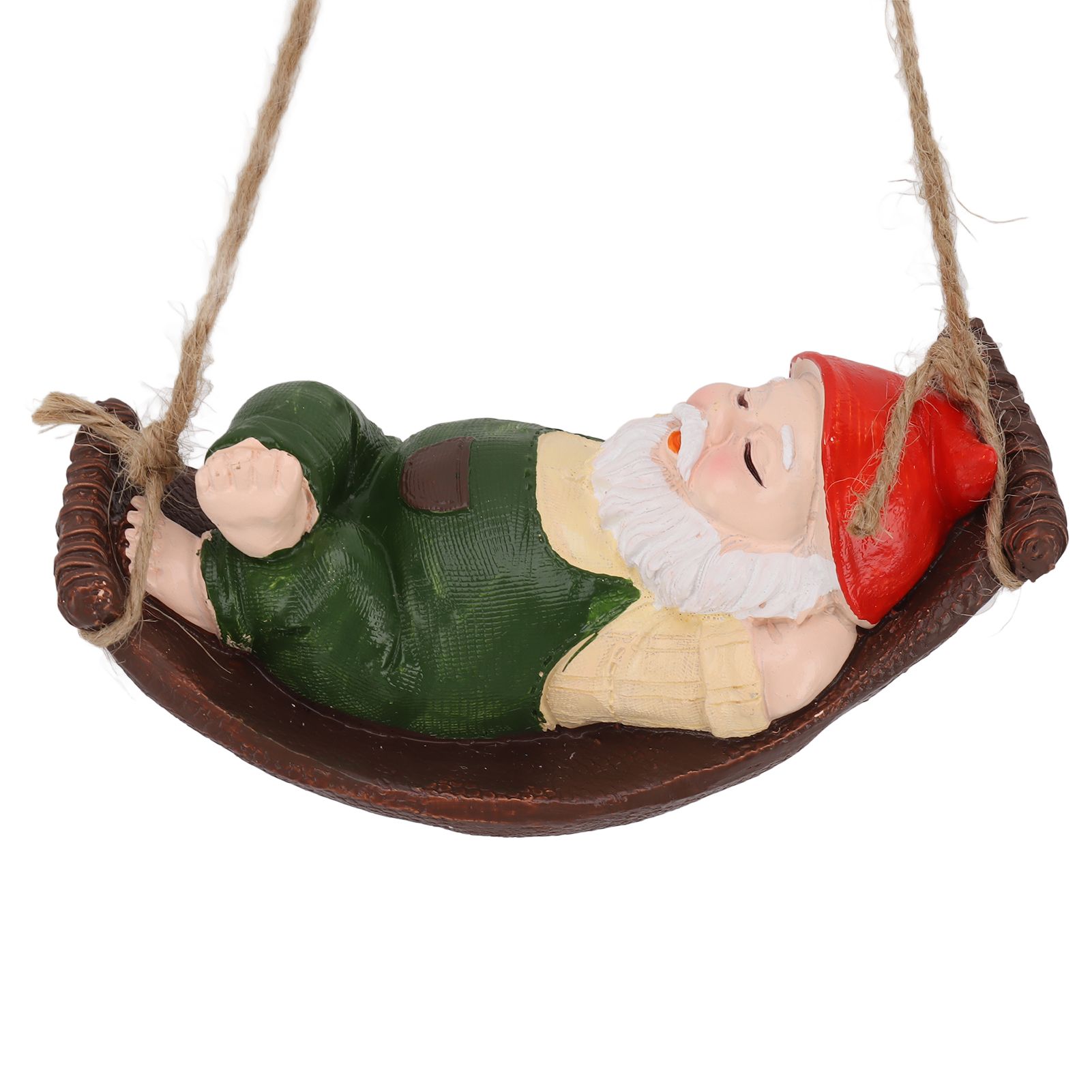 Dwarf Swing Sculpture Ornaments Resin and Twine Lovely 7.5in Resin Dwarf Swing view 15