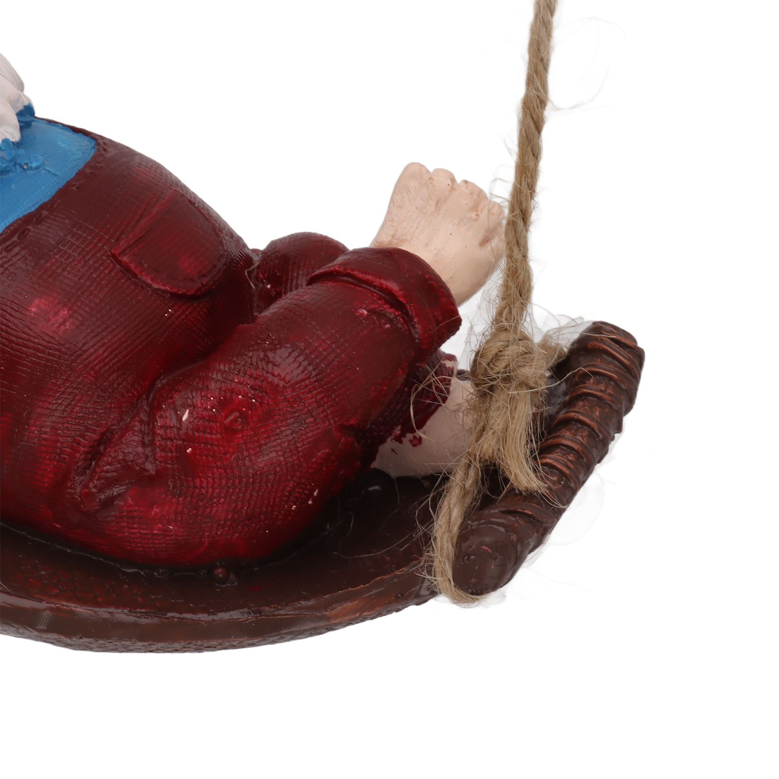 Dwarf Swing Sculpture Ornaments Resin and Twine Lovely 7.5in Resin Dwarf Swing view 13
