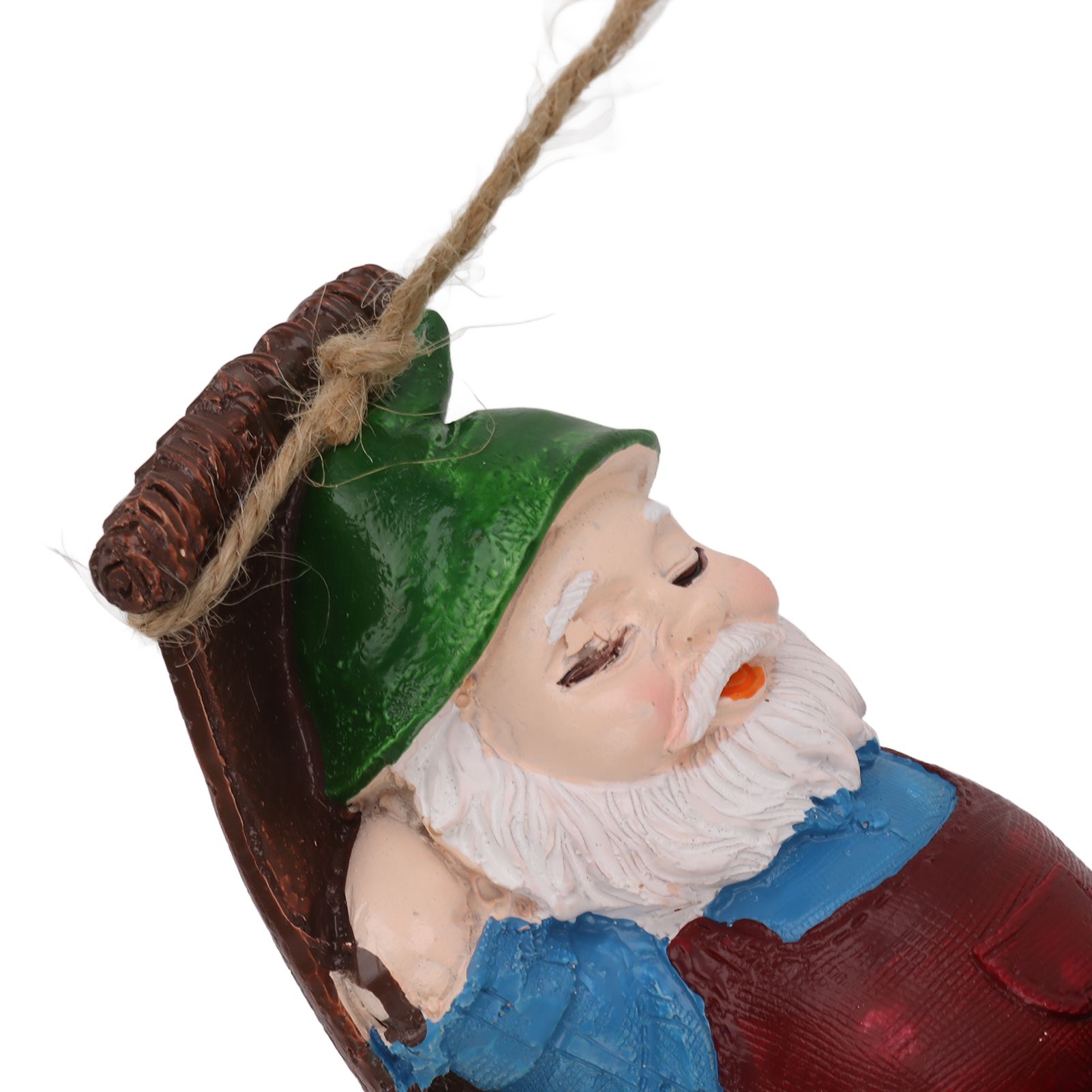 Dwarf Swing Sculpture Ornaments Resin and Twine Lovely 7.5in Resin Dwarf Swing view 14