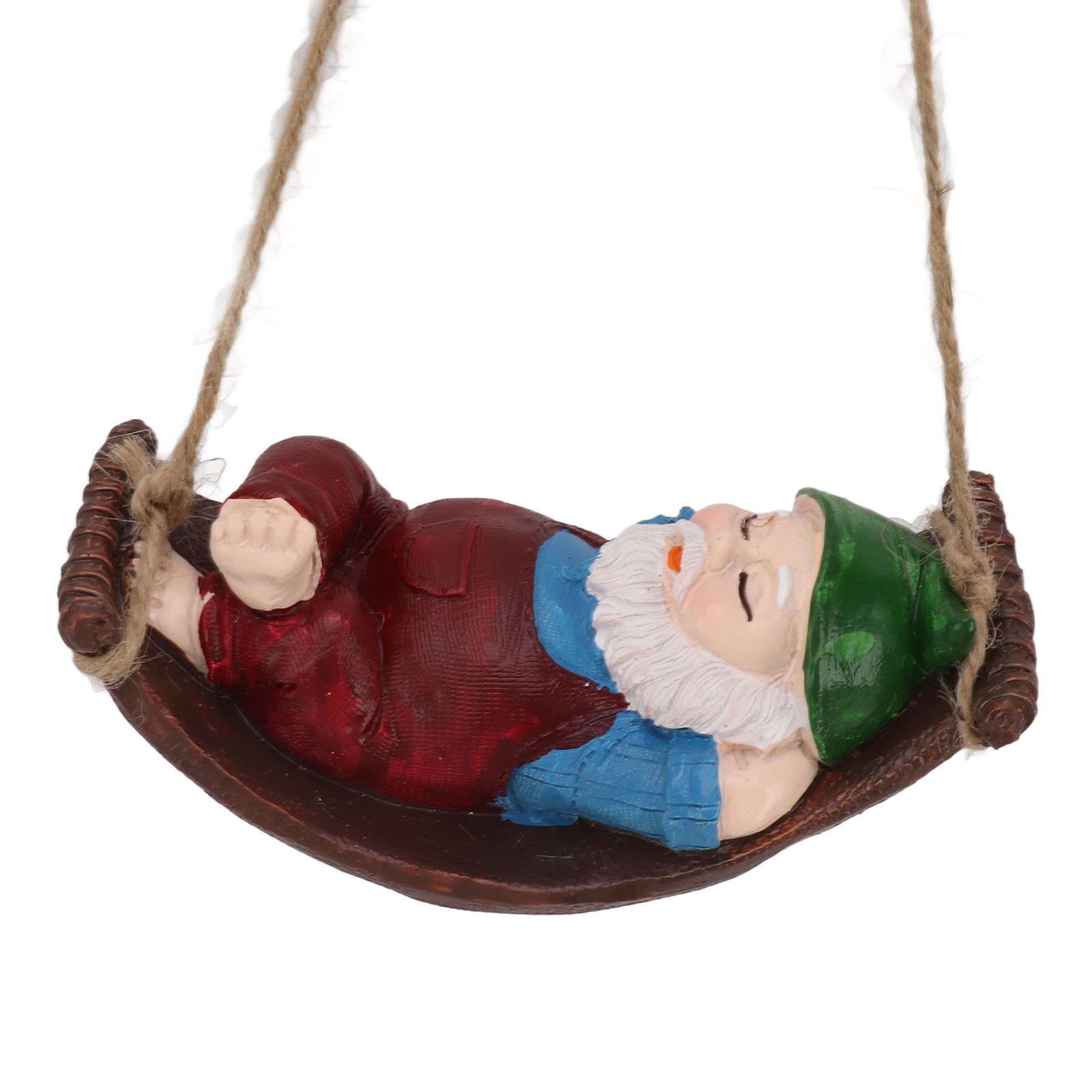 Dwarf Swing Sculpture Ornaments Resin and Twine Lovely 7.5in Resin Dwarf Swing view 15