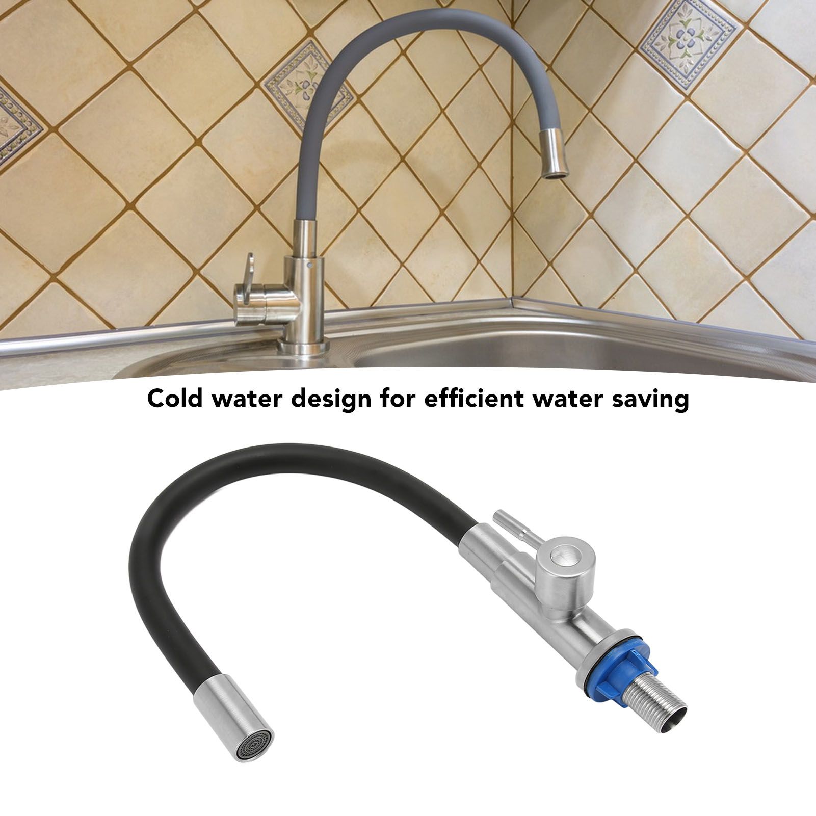 Domestic Kitchen Flexible Single Handle Dishwasher Faucet Basin Cold Water view 14