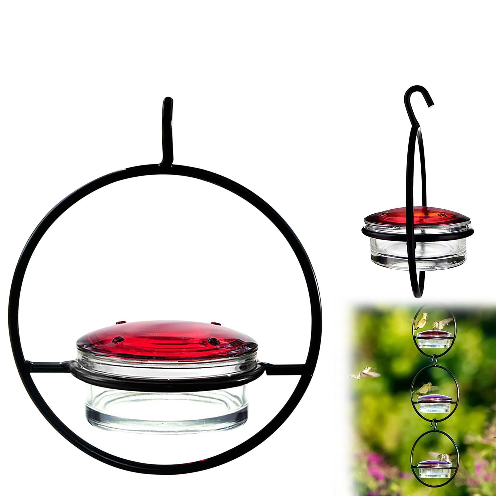 Beautiful Circular Hanging Hummingbird Feeder Outdoor Hanging Humming Bird view 14