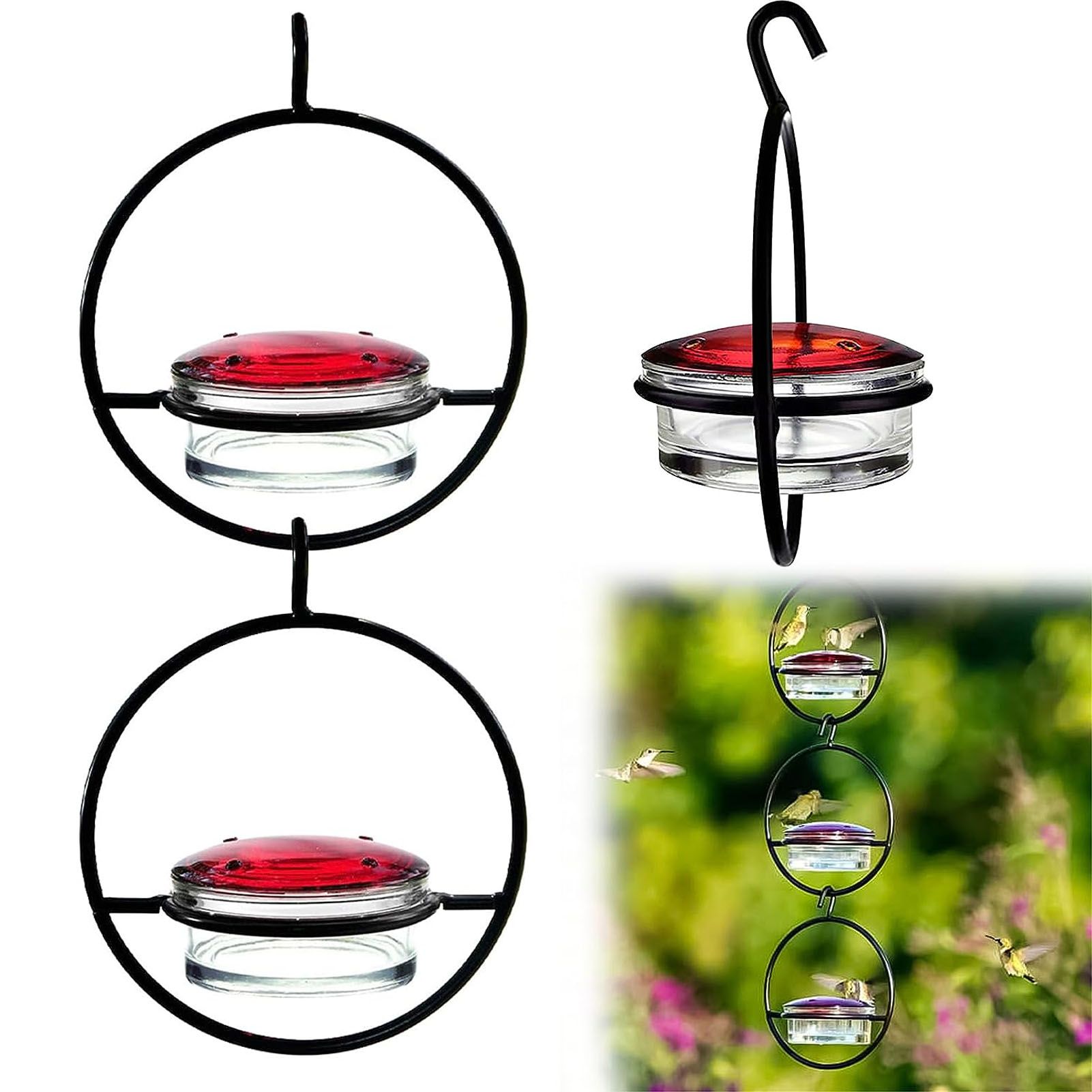 Beautiful Circular Hanging Hummingbird Feeder Outdoor Hanging Humming Bird view 15