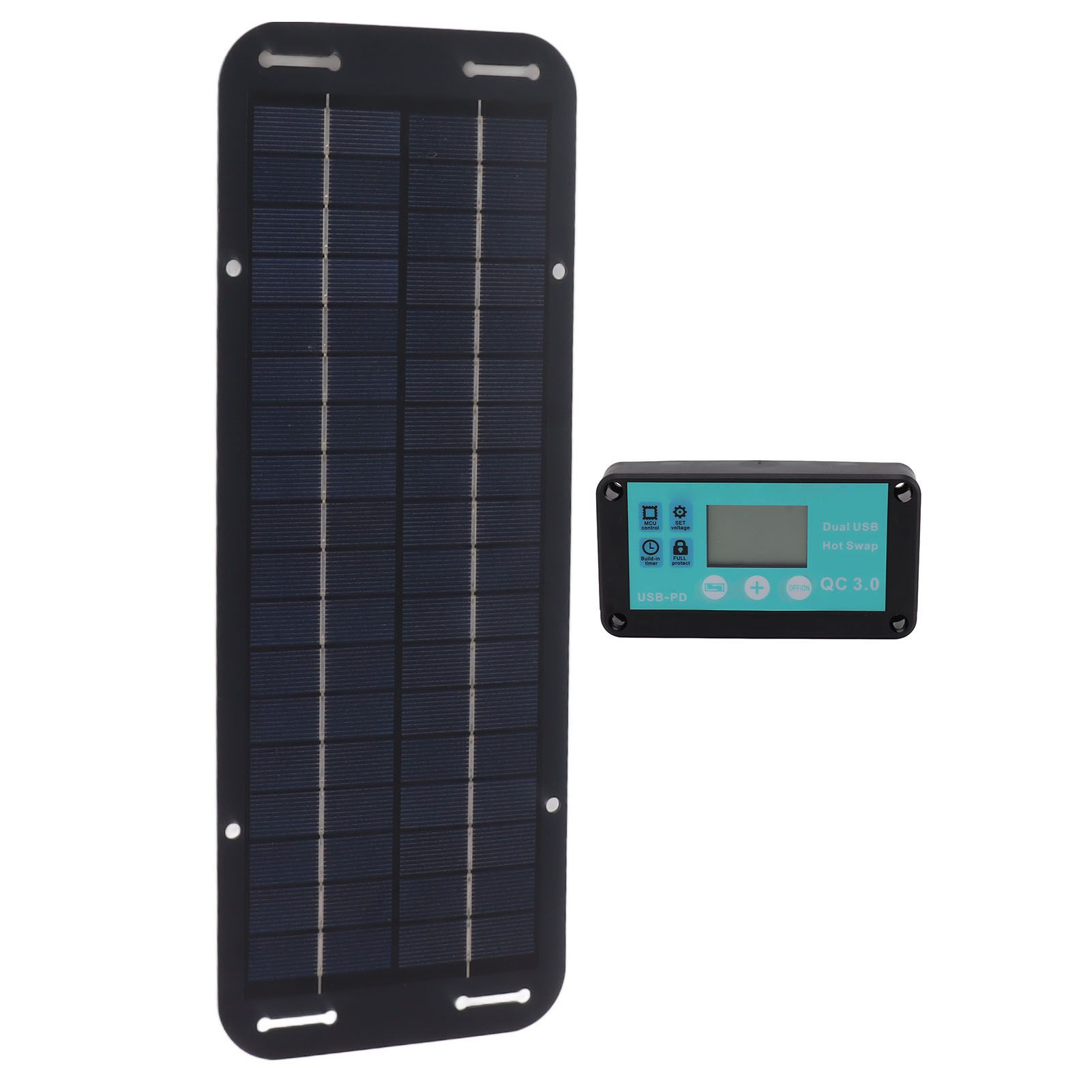 20W Solar Panel Black Solar Cell with Waterproof MPPT Controller for RV Home view 2