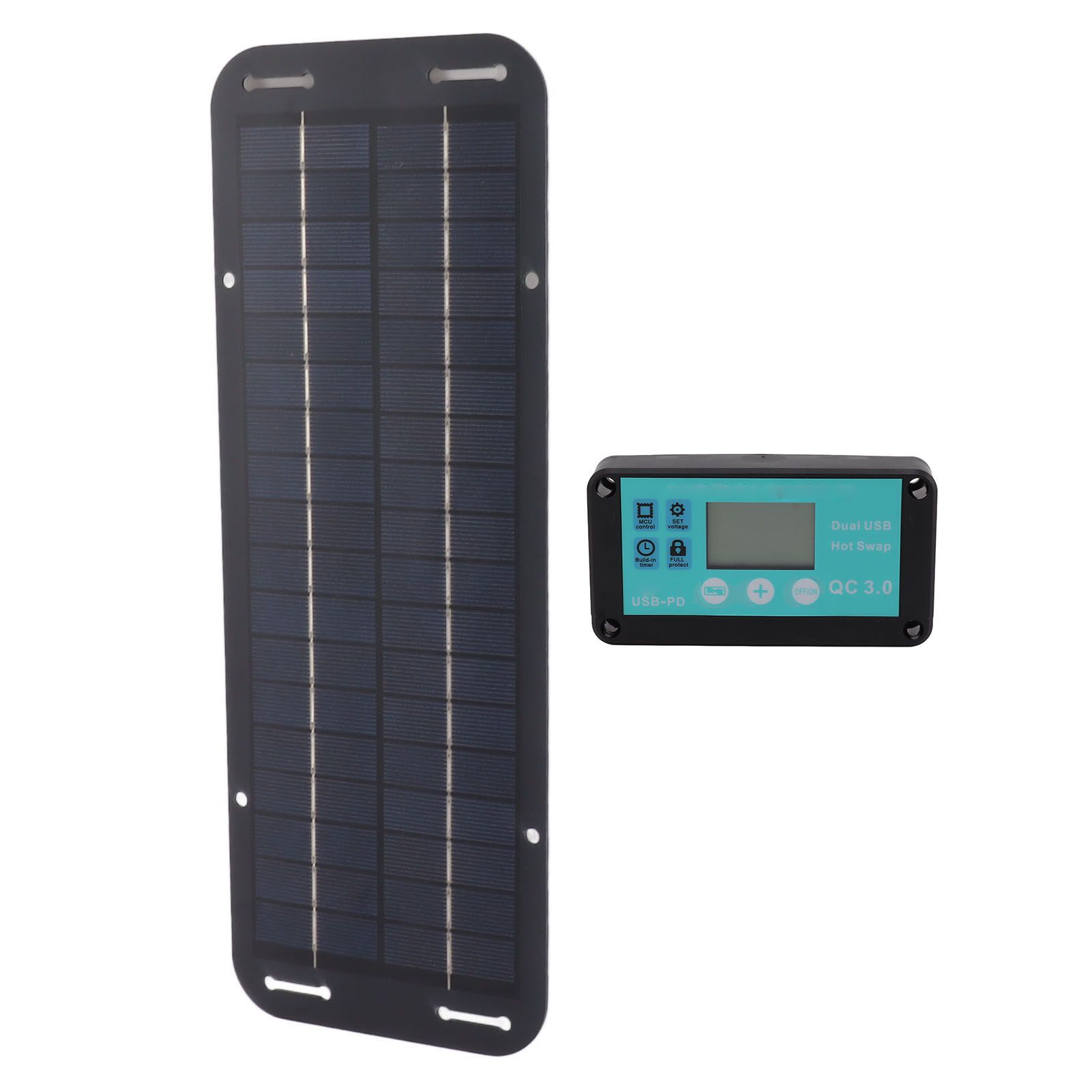 20W Solar Panel Black Solar Cell with Waterproof MPPT Controller for RV Home view 3