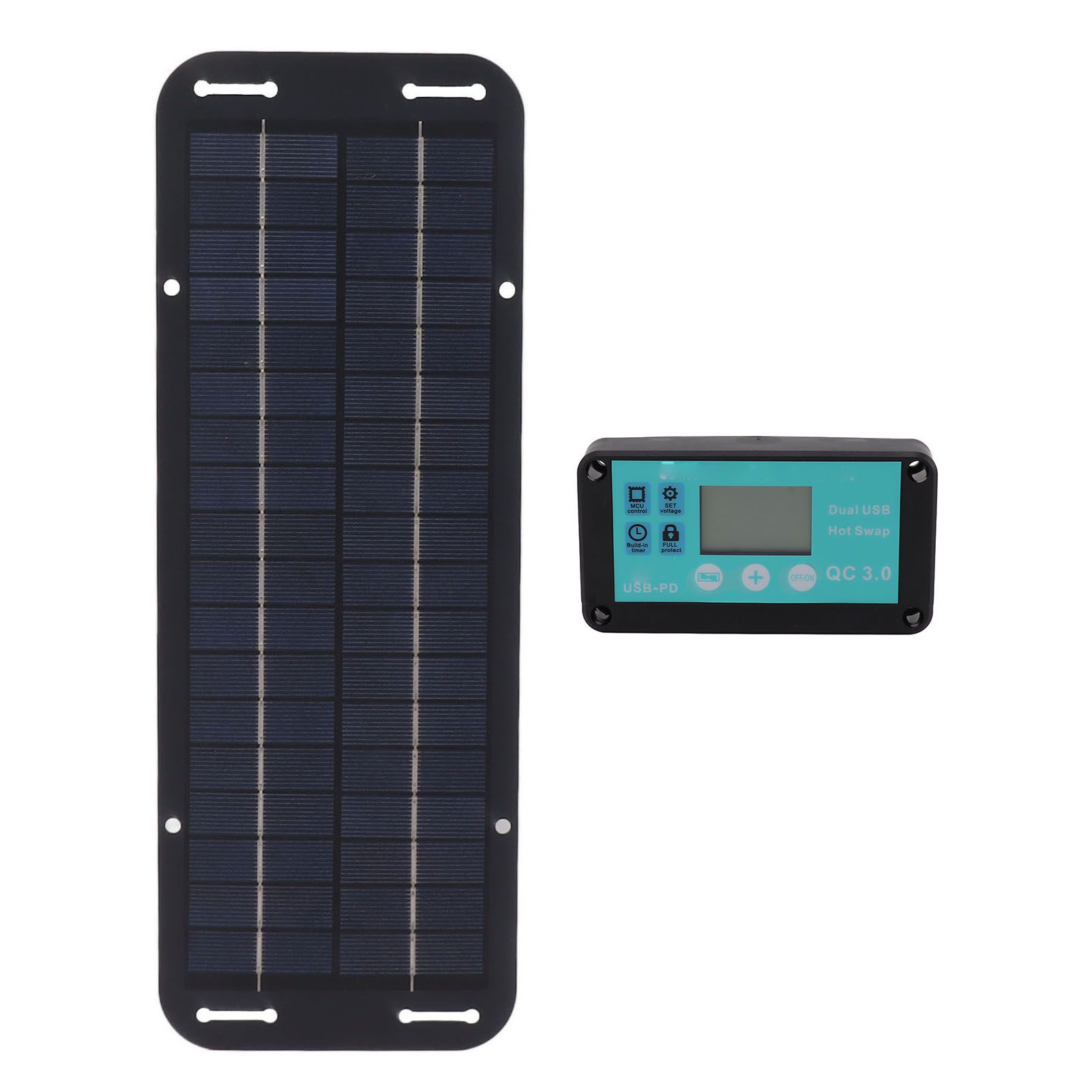 20W Solar Panel Black Solar Cell with Waterproof MPPT Controller for RV Home view 4