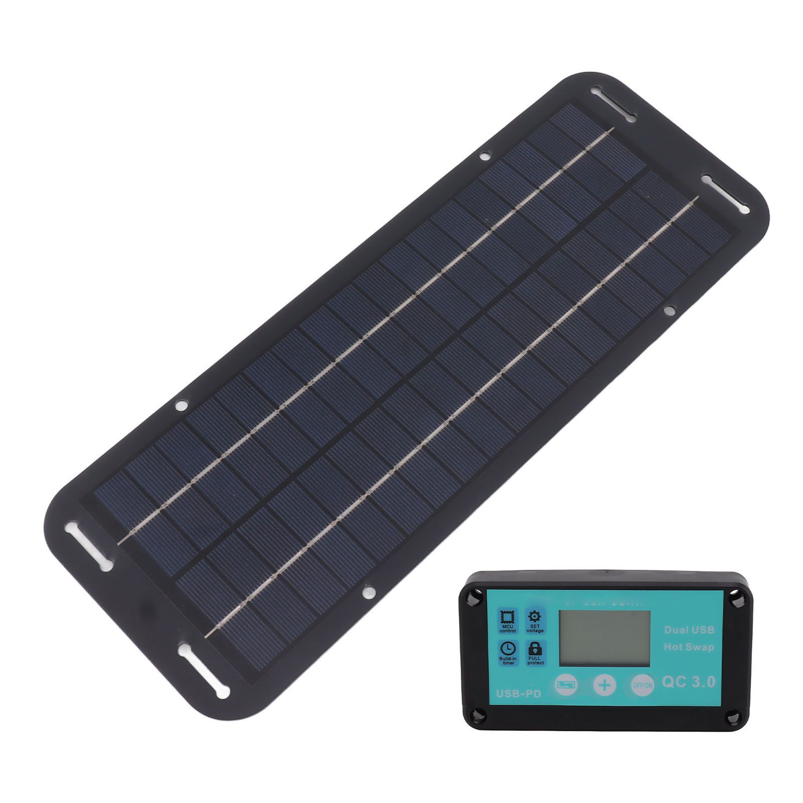 20W Solar Panel Black Solar Cell with Waterproof MPPT Controller for RV Home view 5