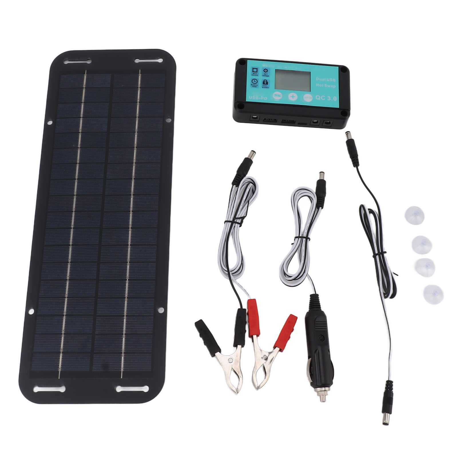 20W Solar Panel Black Solar Cell with Waterproof MPPT Controller for RV Home view 10